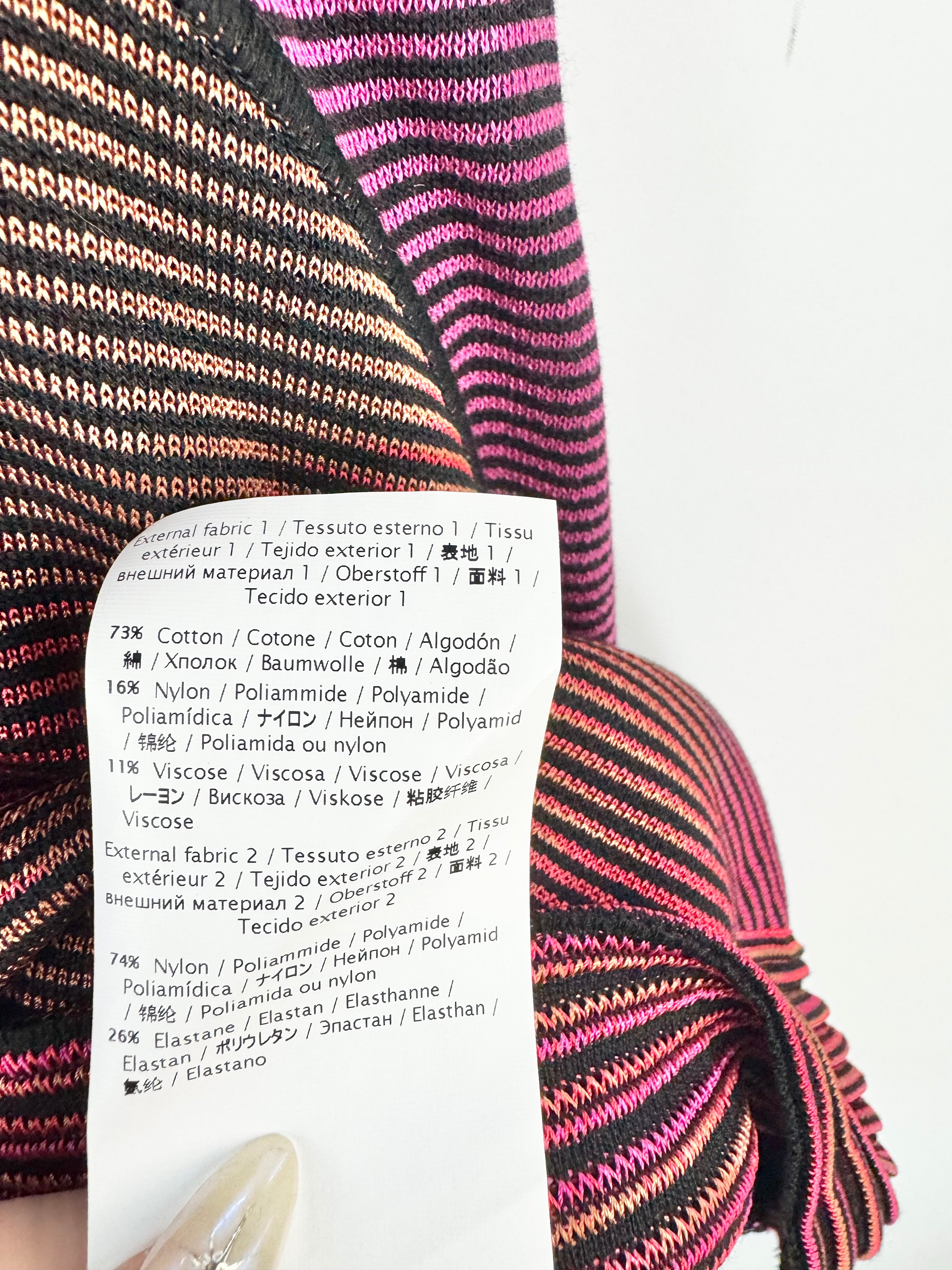 M Missoni Black and Pink Knit Dress - AU12