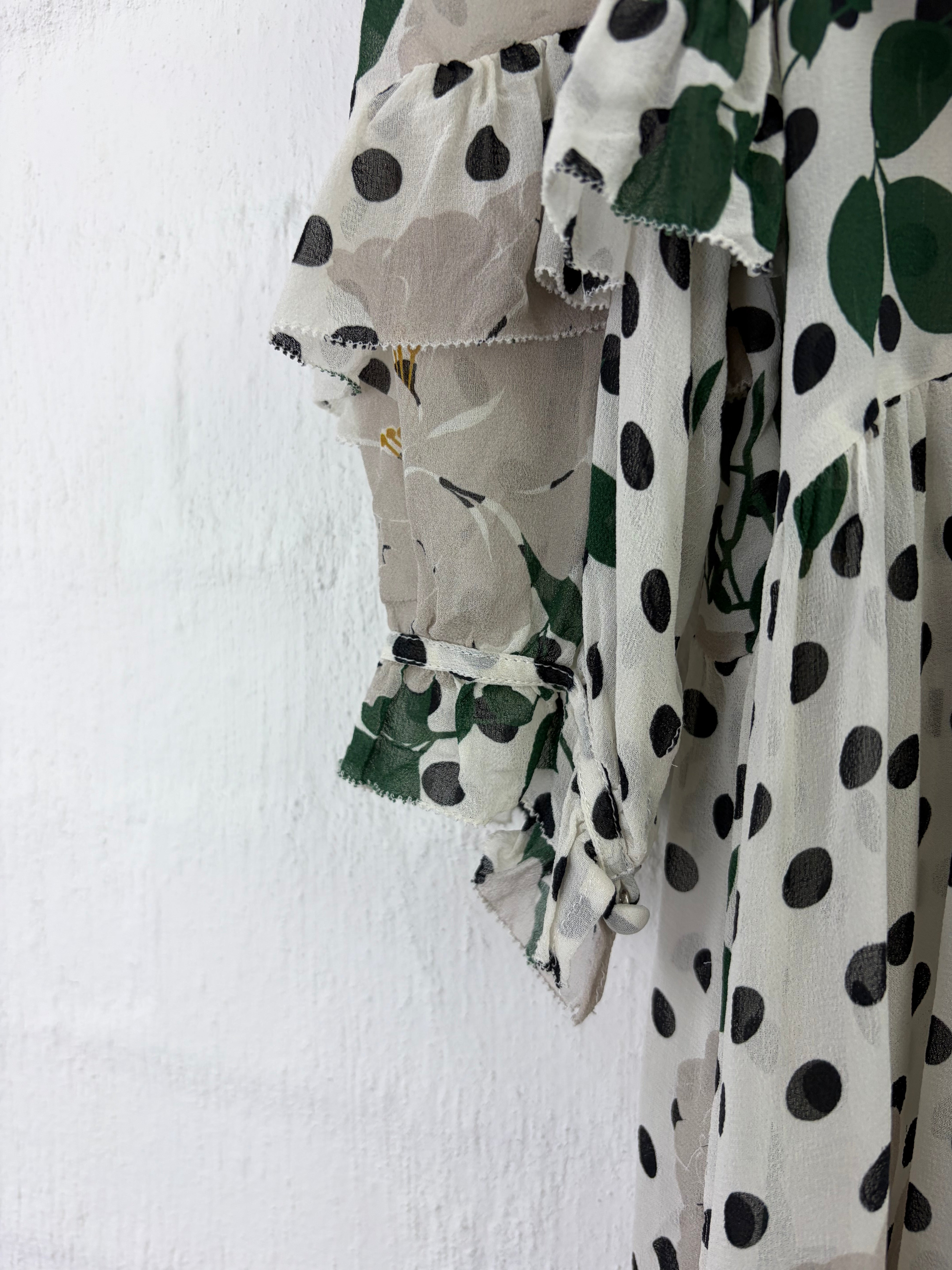 Lee Mathews Floral Polka Dot Peasant Top - AU6