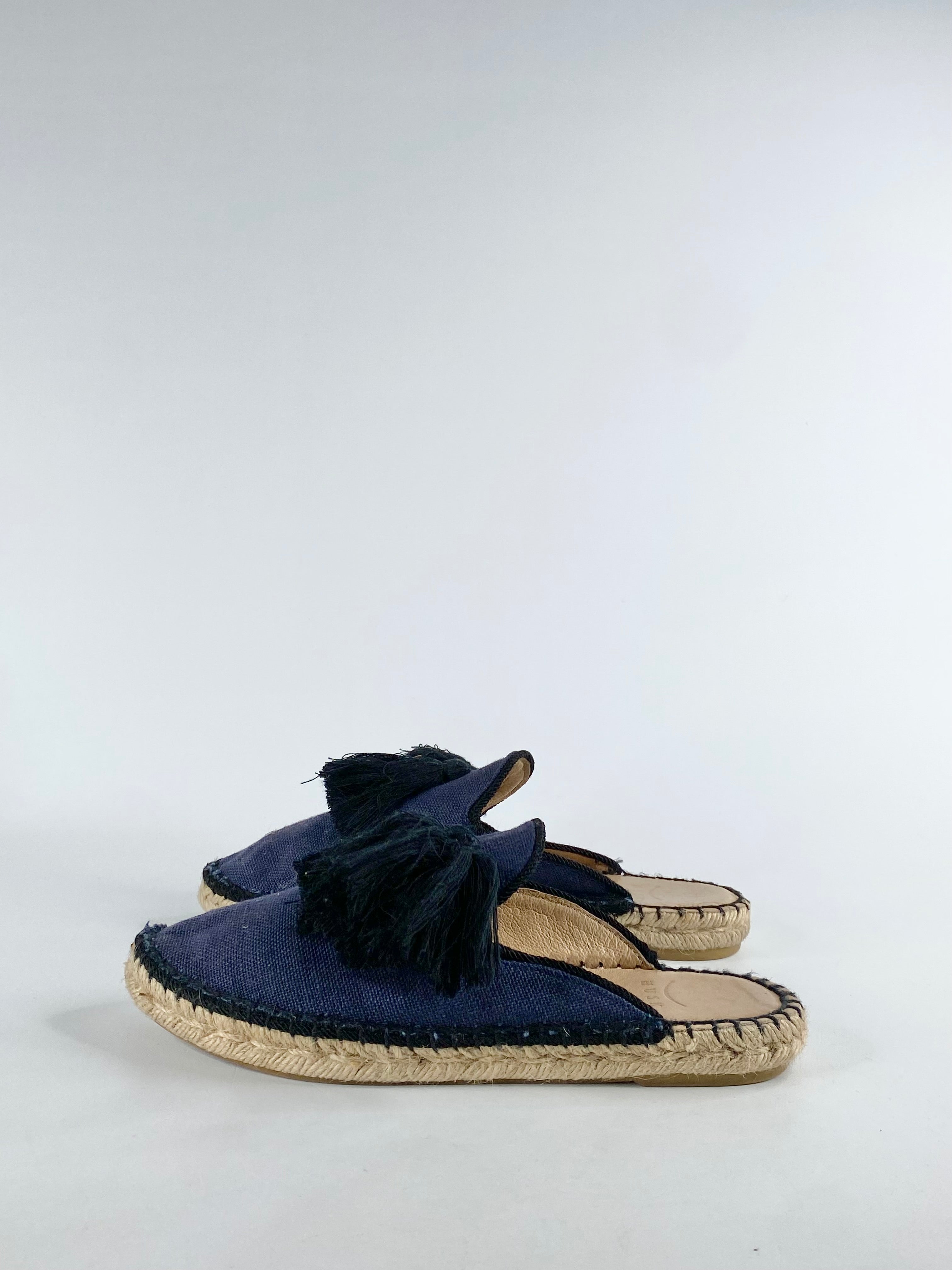 Husk Blue Tassel Pattern Espadrille - EU38