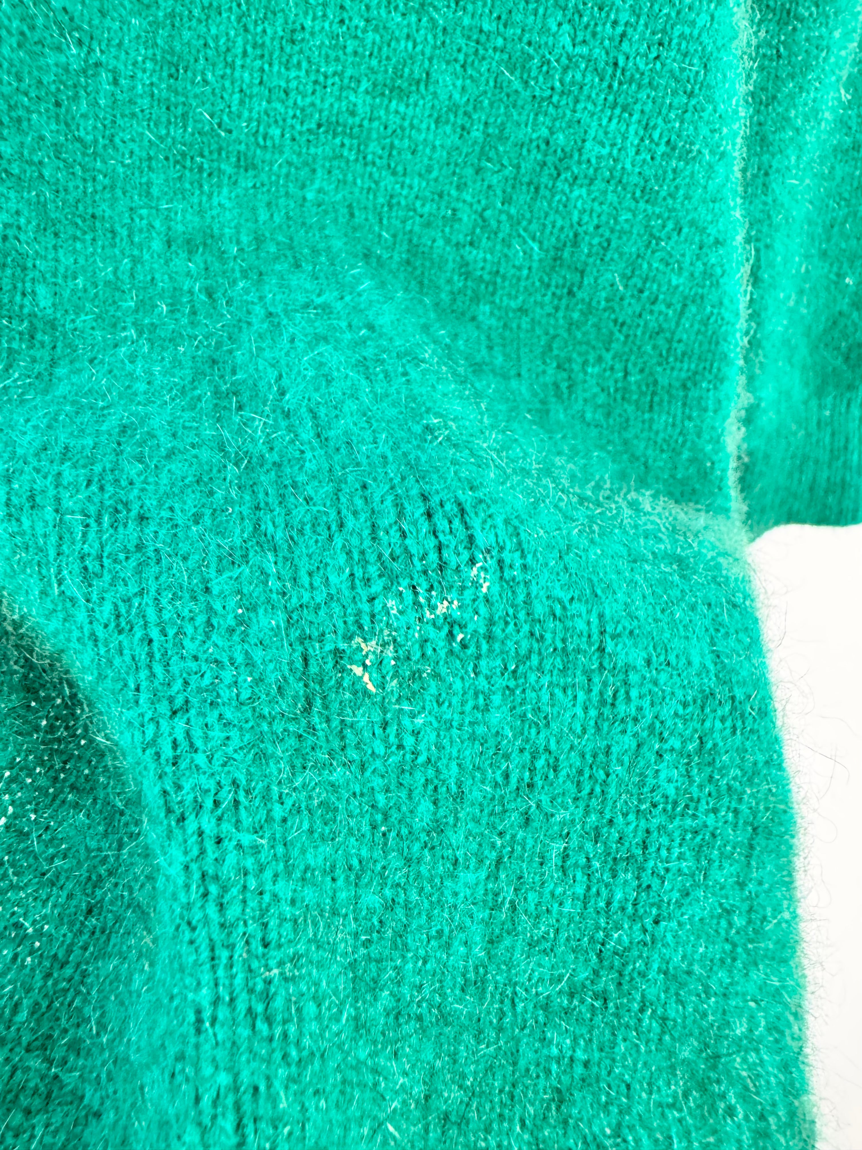Lothlorian Viridian Green Possum Wool Blend Slouchy Roll Neck Jumper - AU12/14