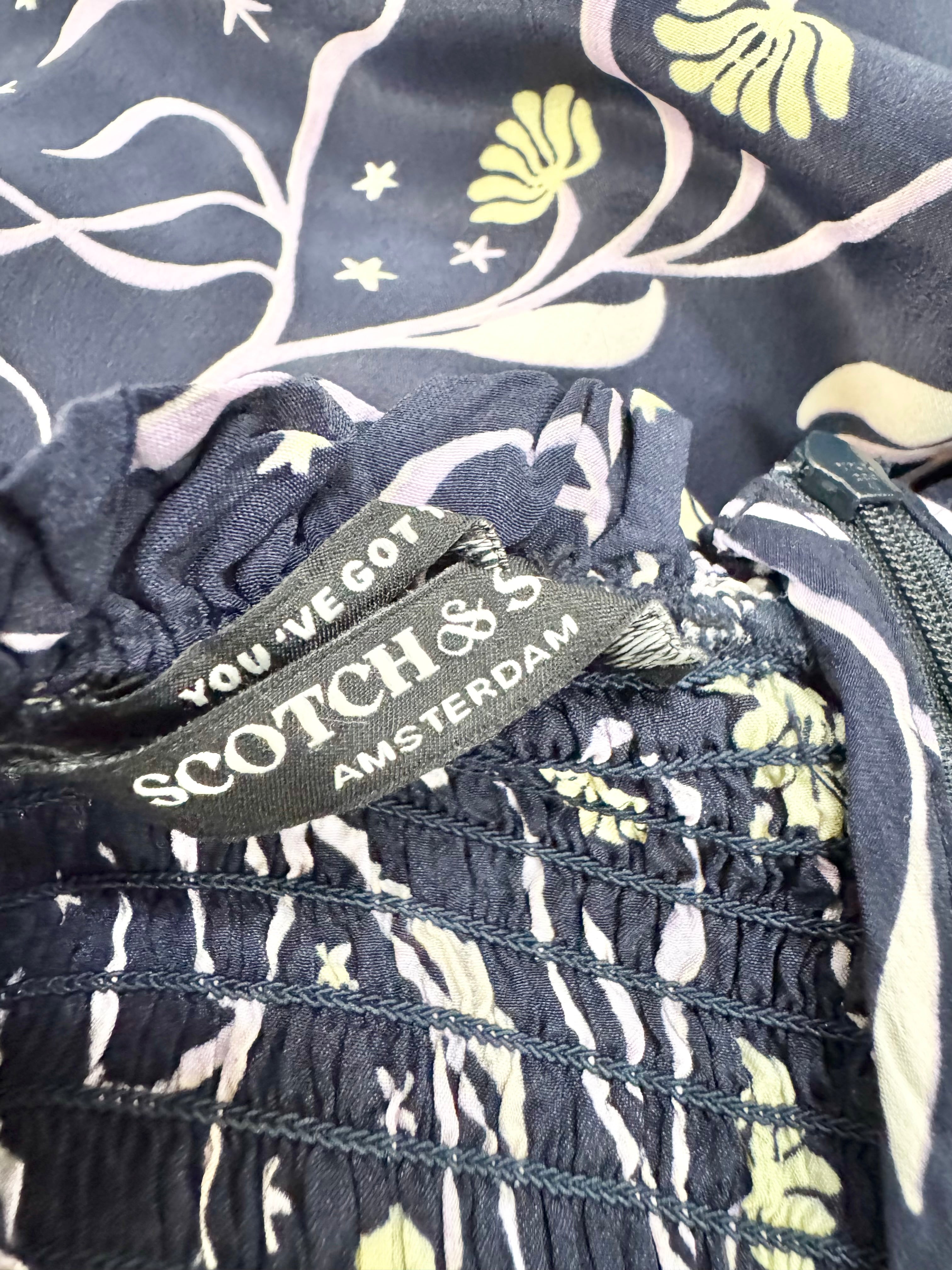 Scotch & Soda Blue & Purple Patterned 'Allover Print' Mini Dress NWT - AU12/14