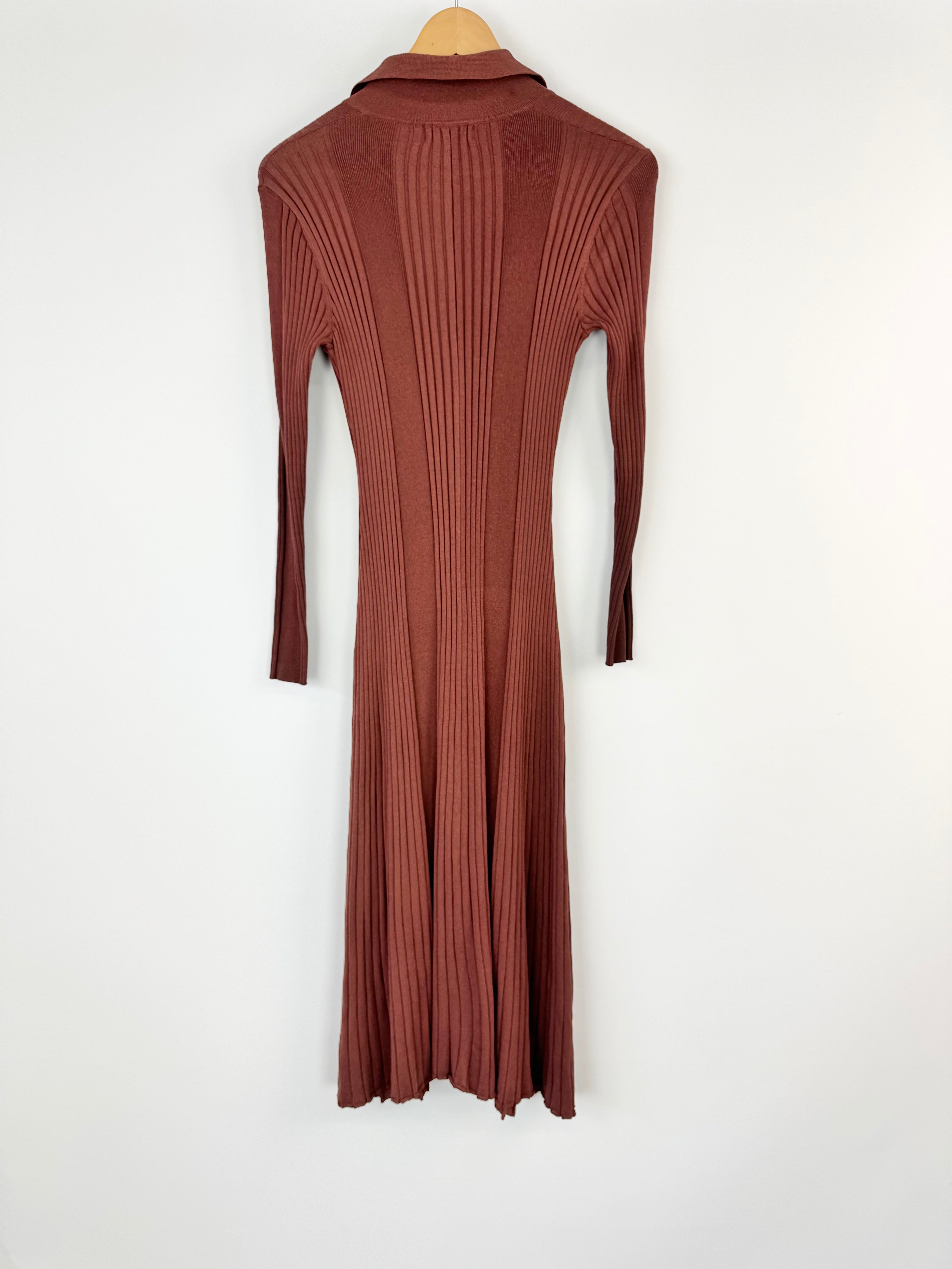 Sandro Sienna Pleated Knitwear Maxi Dress - AU6/8