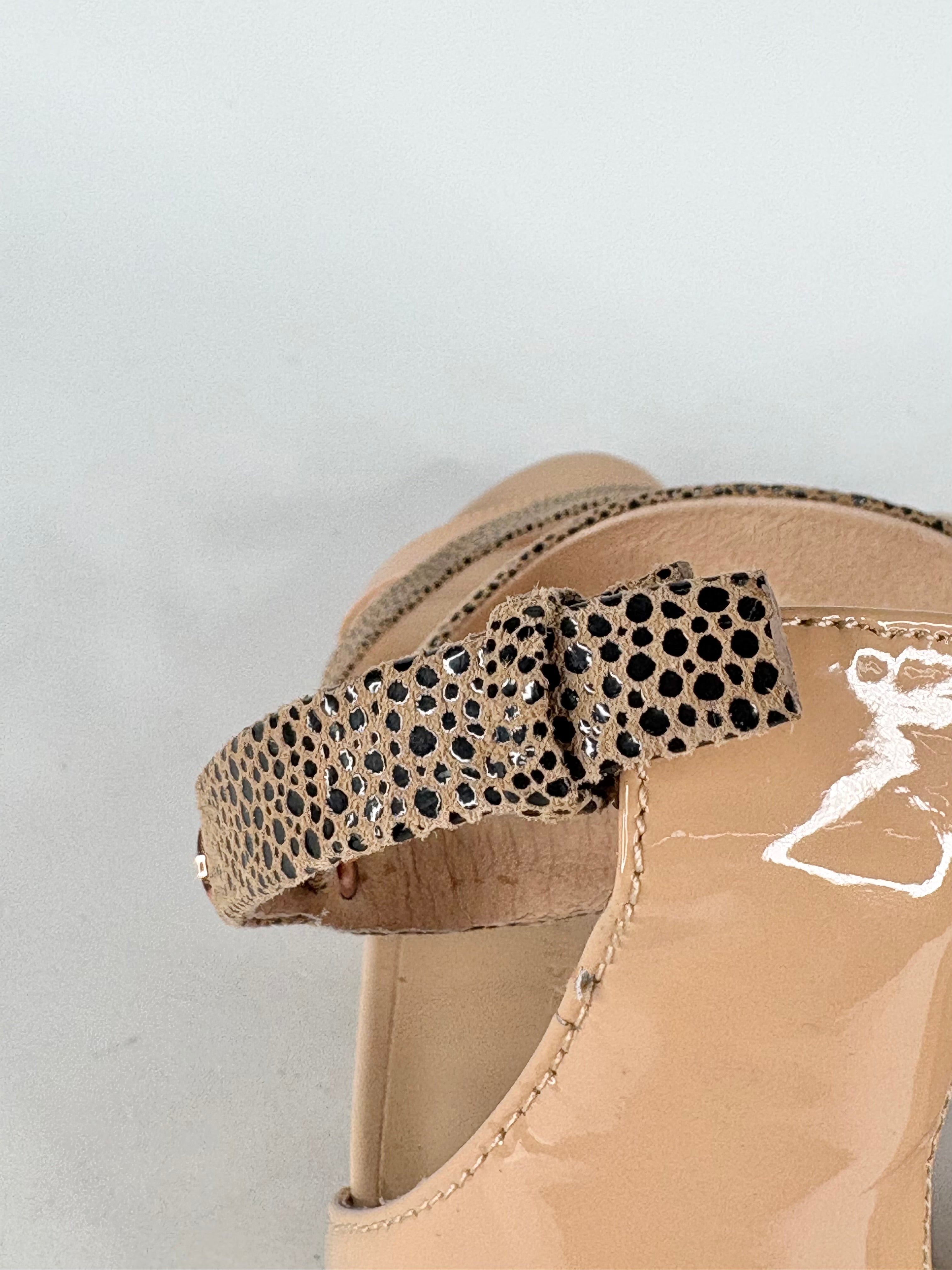 Ginger + Smart Animal-Print Leather Block Heels - EU38
