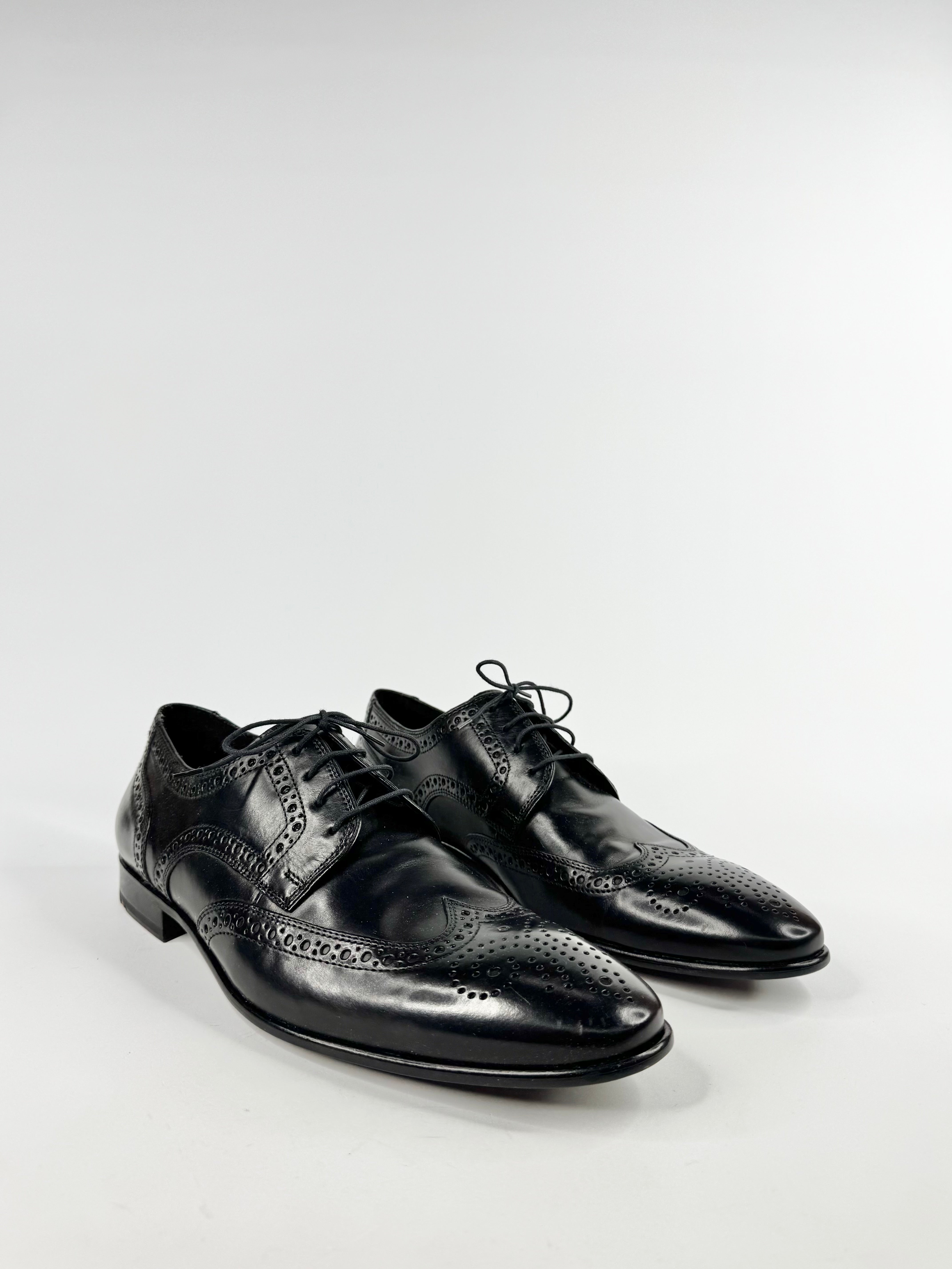 Lloyd Germany Black Brogue 'Jackson' Lace Up Shoes - EU44