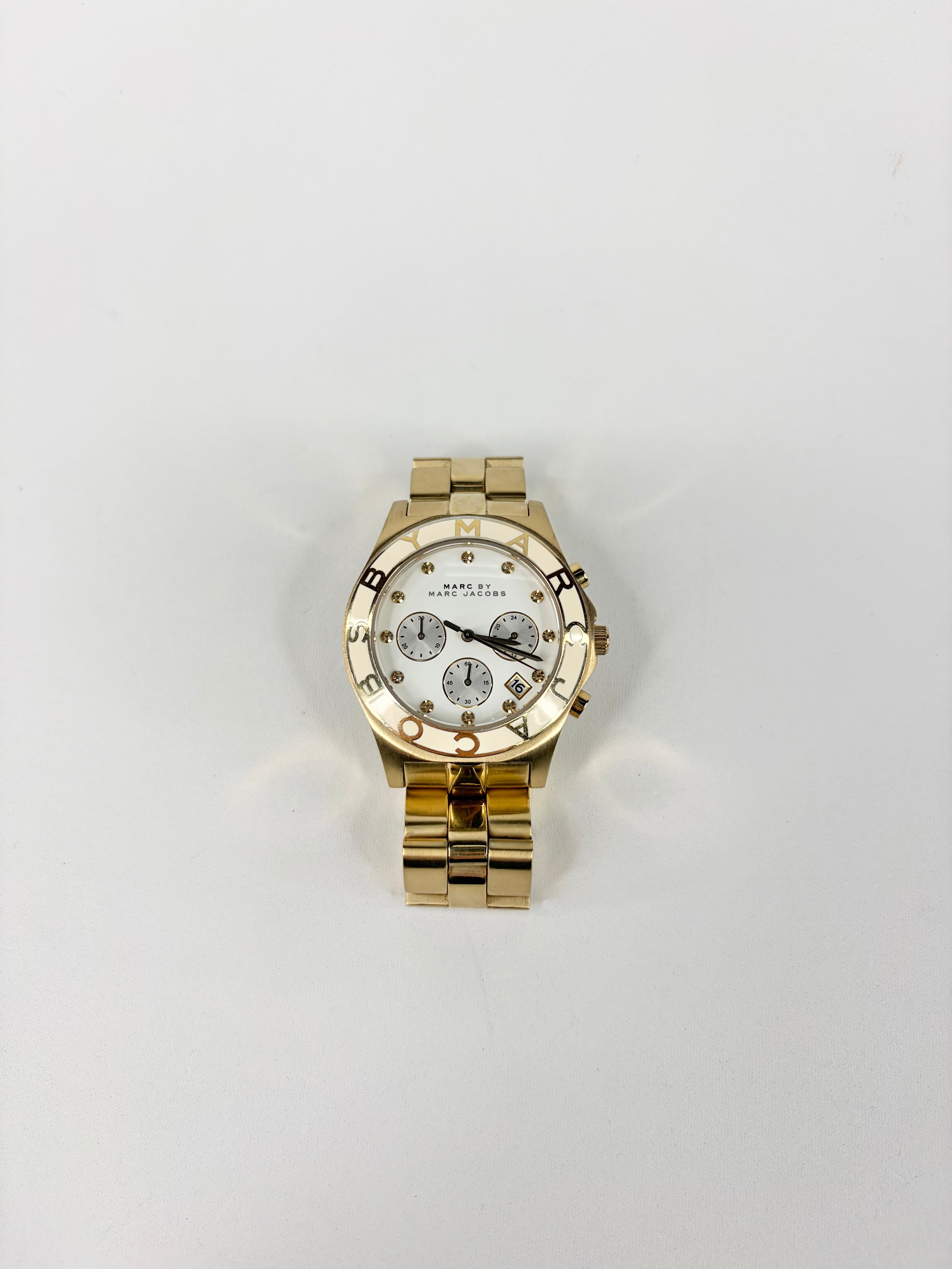 Marc by Marc Jacobs Gold & Cream Enamel Watch