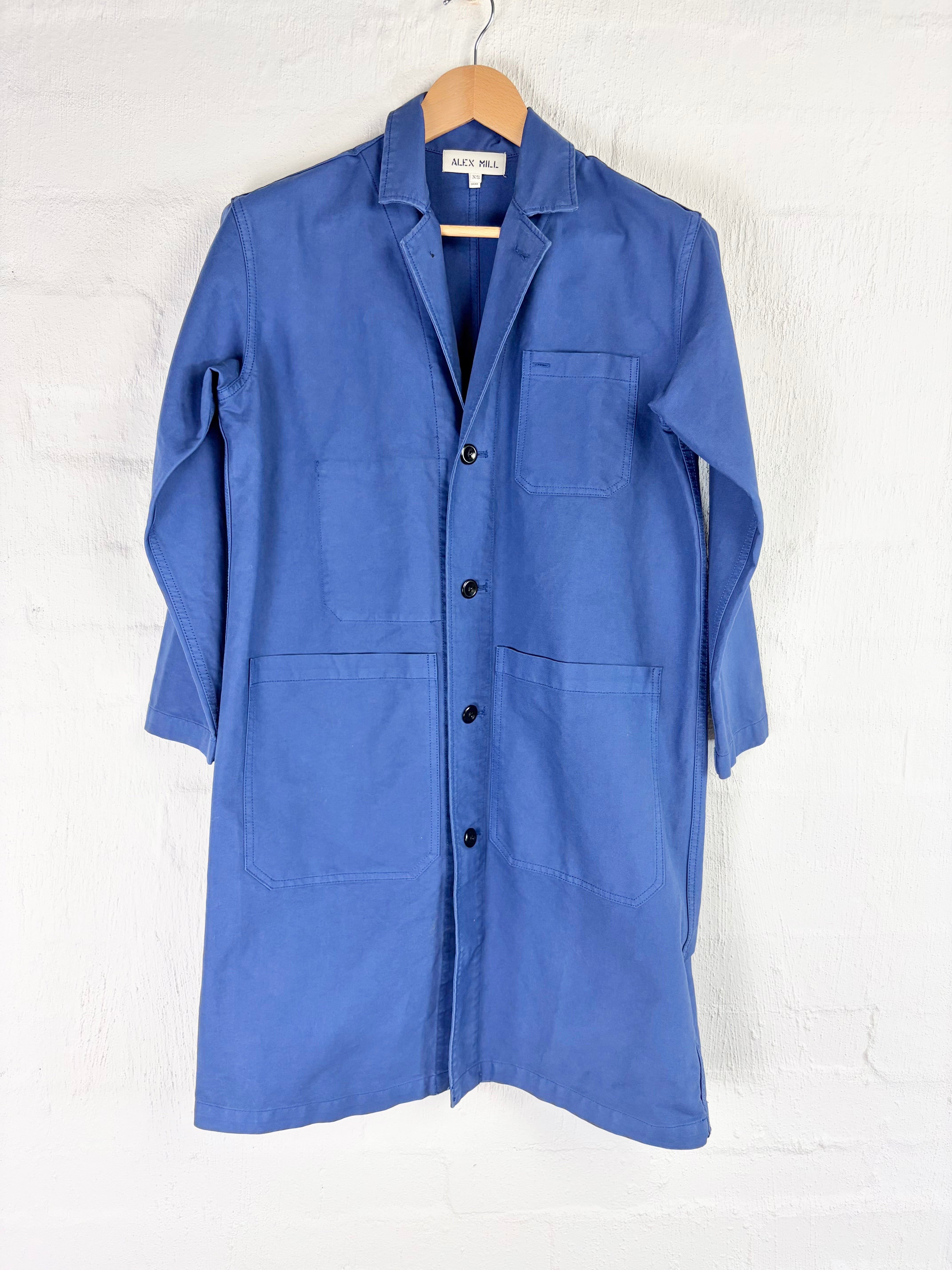 Alex Mills Violet Blue Long Work Jacket - AU6/8