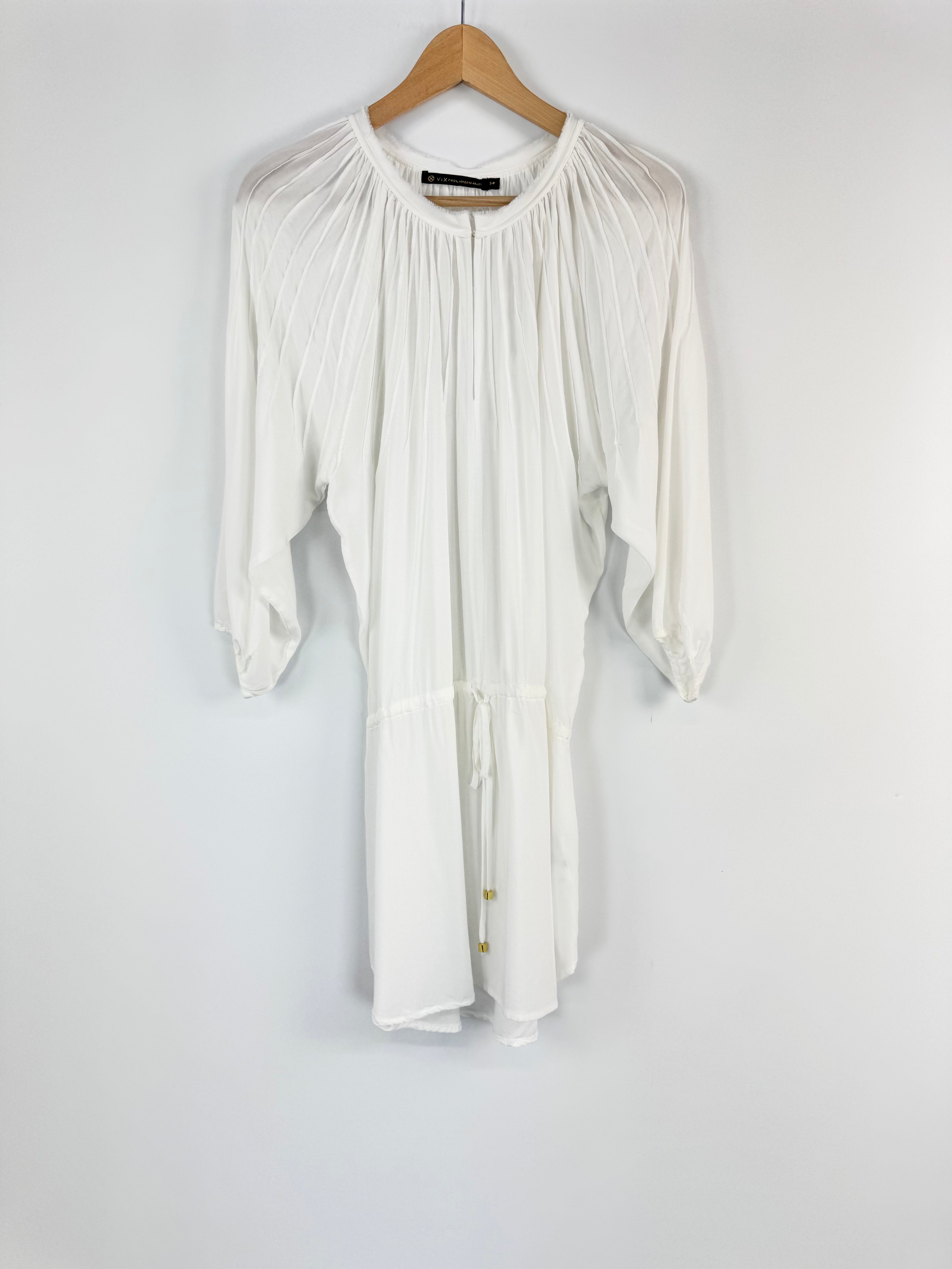 Vix Paula Hermanny White Resort Wear Shirt - AU10/12