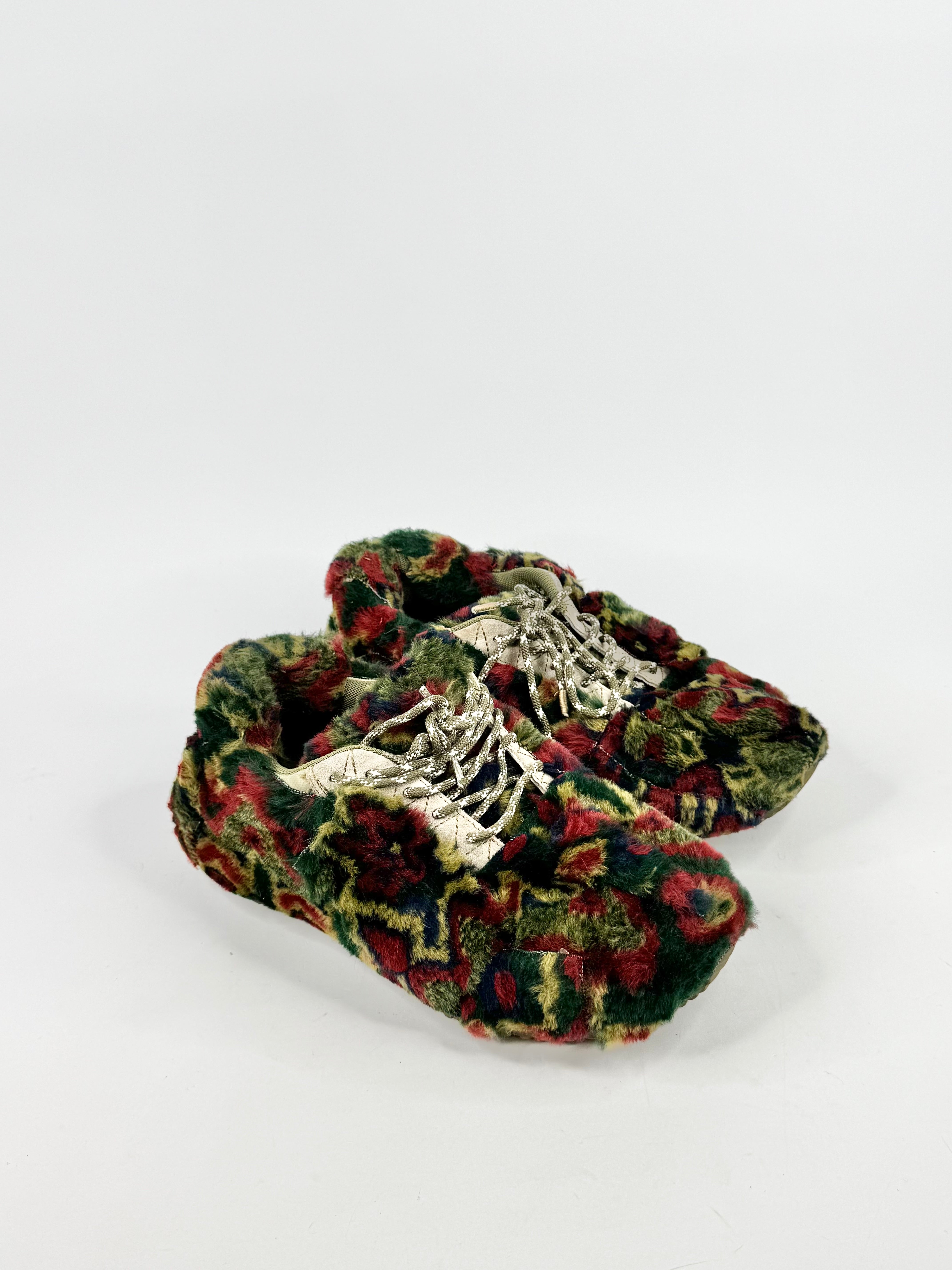 A.P.C Black & Red Faux Fur Sneakers - EU44