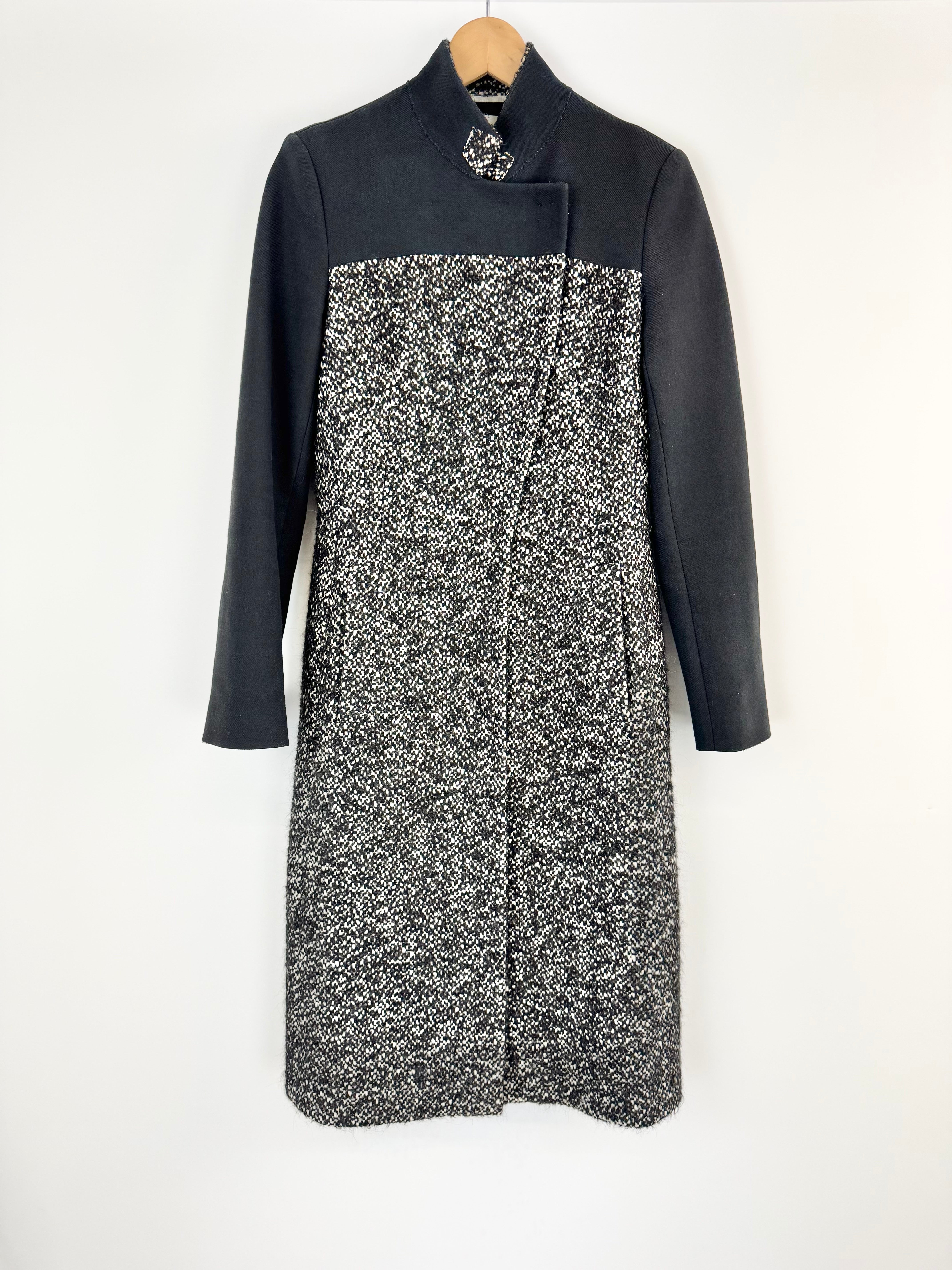 Jigsaw Black Tweed Patterned Coat - AU6
