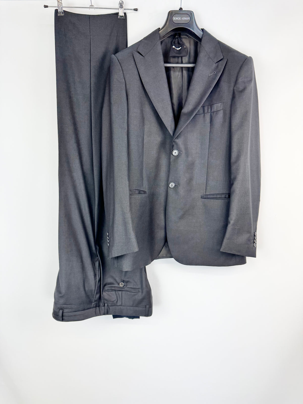 Giorgio Armani Deep Grey Wool & Cashmere 2 Piece Suit - 50R