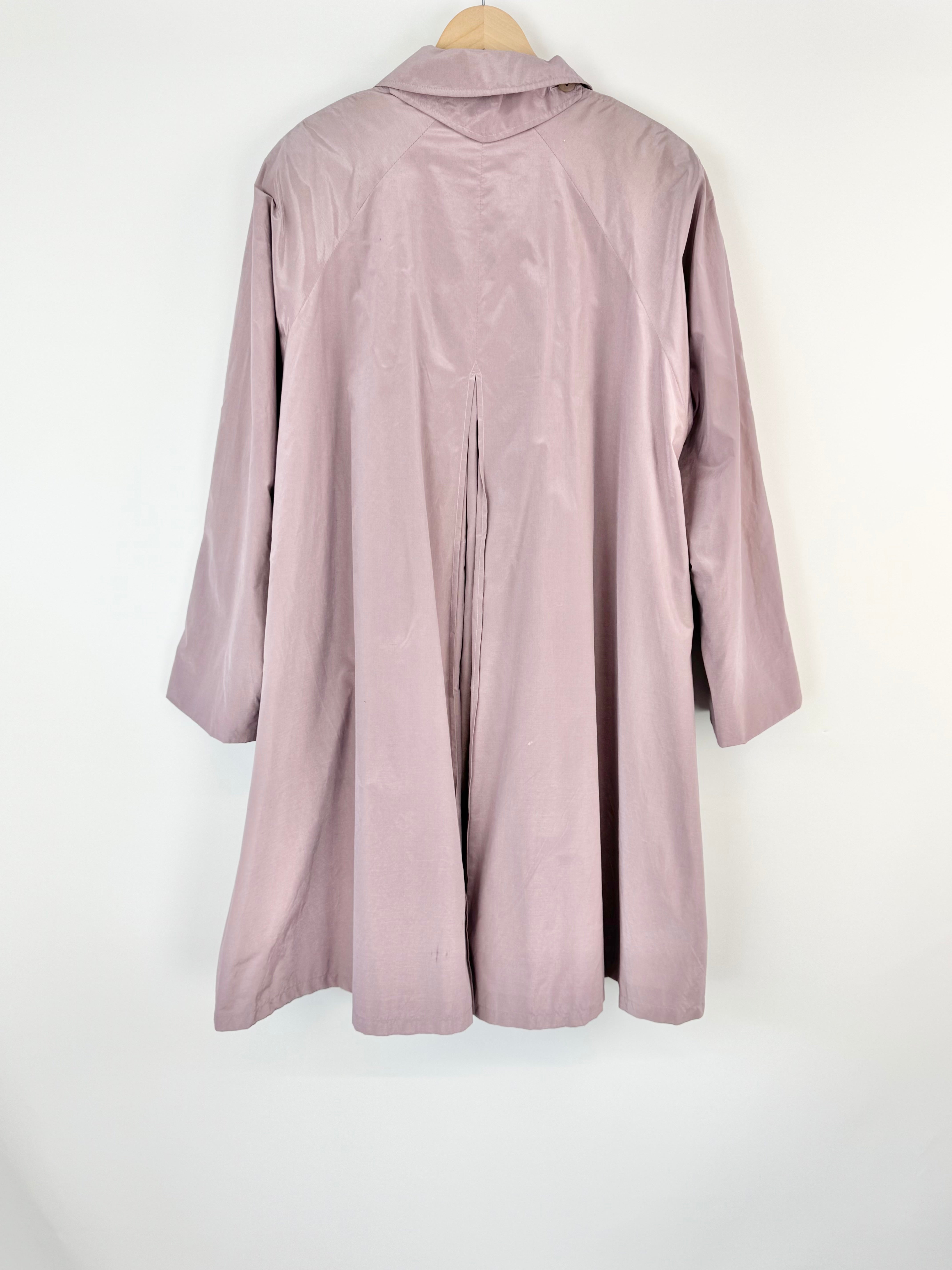 Vintage Aquascutum Violet Front Button Waterproof Overcoat - AU10/12