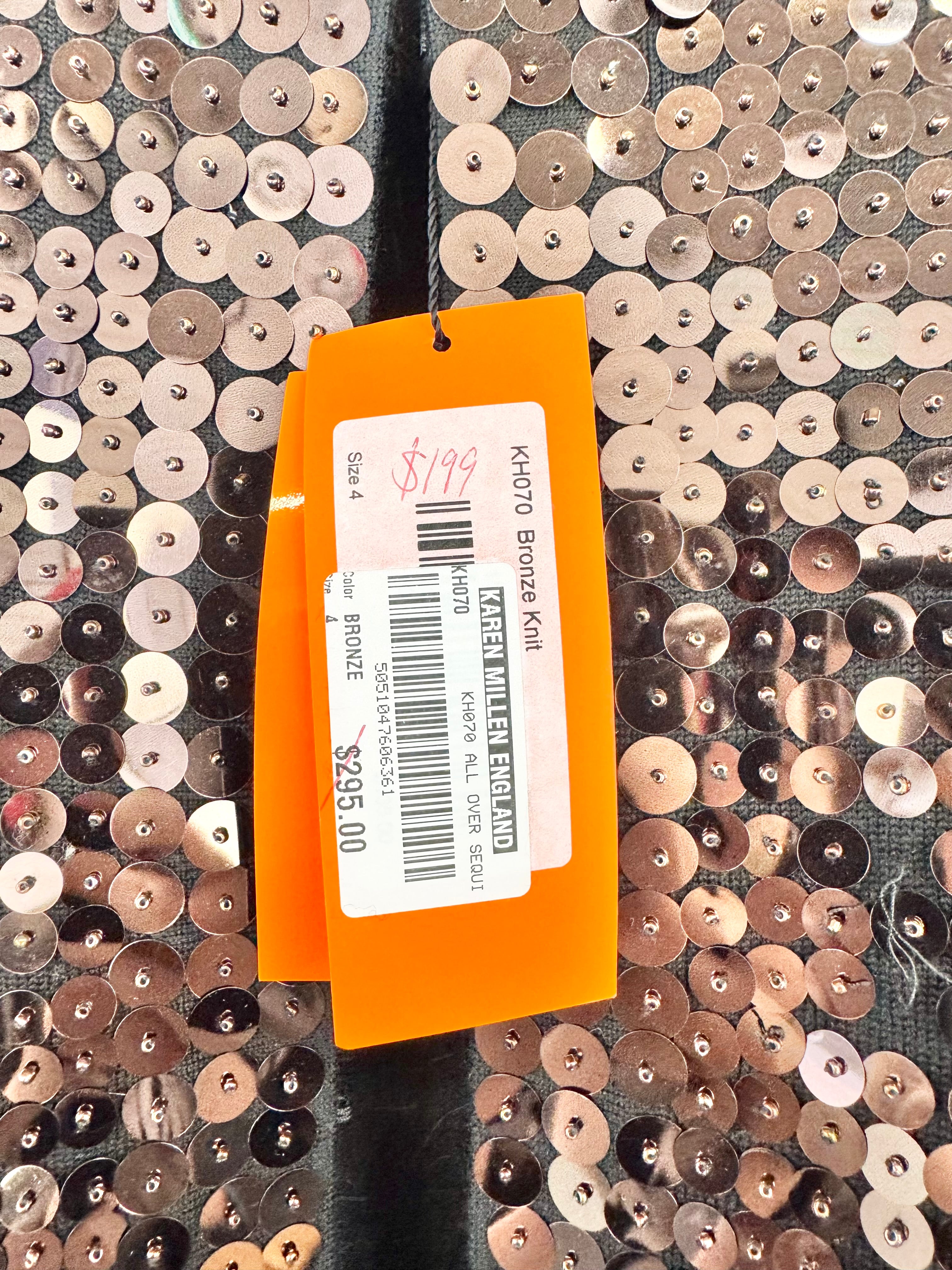 Karen Millen Bronze Sequin Cardigan - AU4