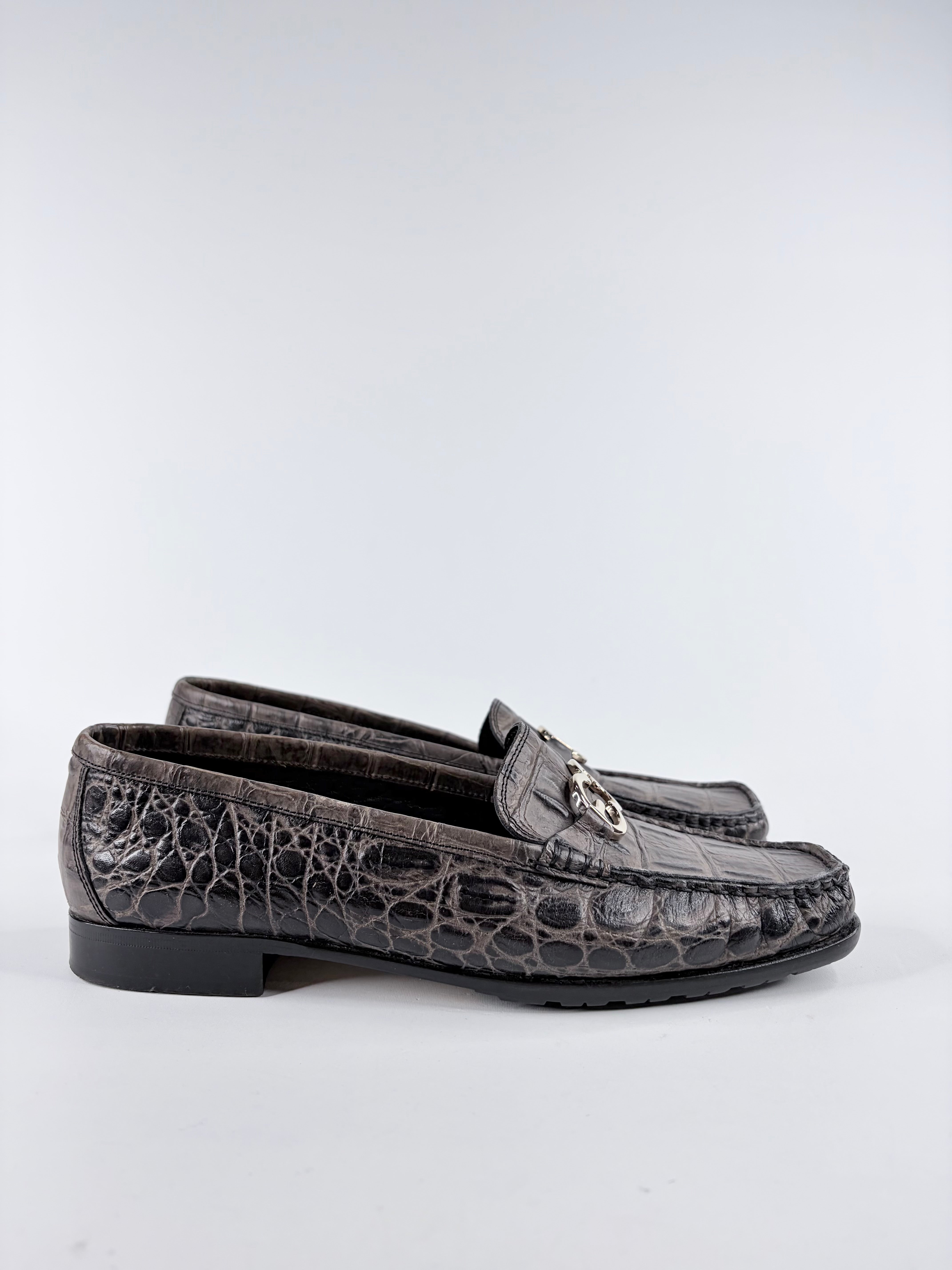 Escada Croc Textured Loafers - EU39