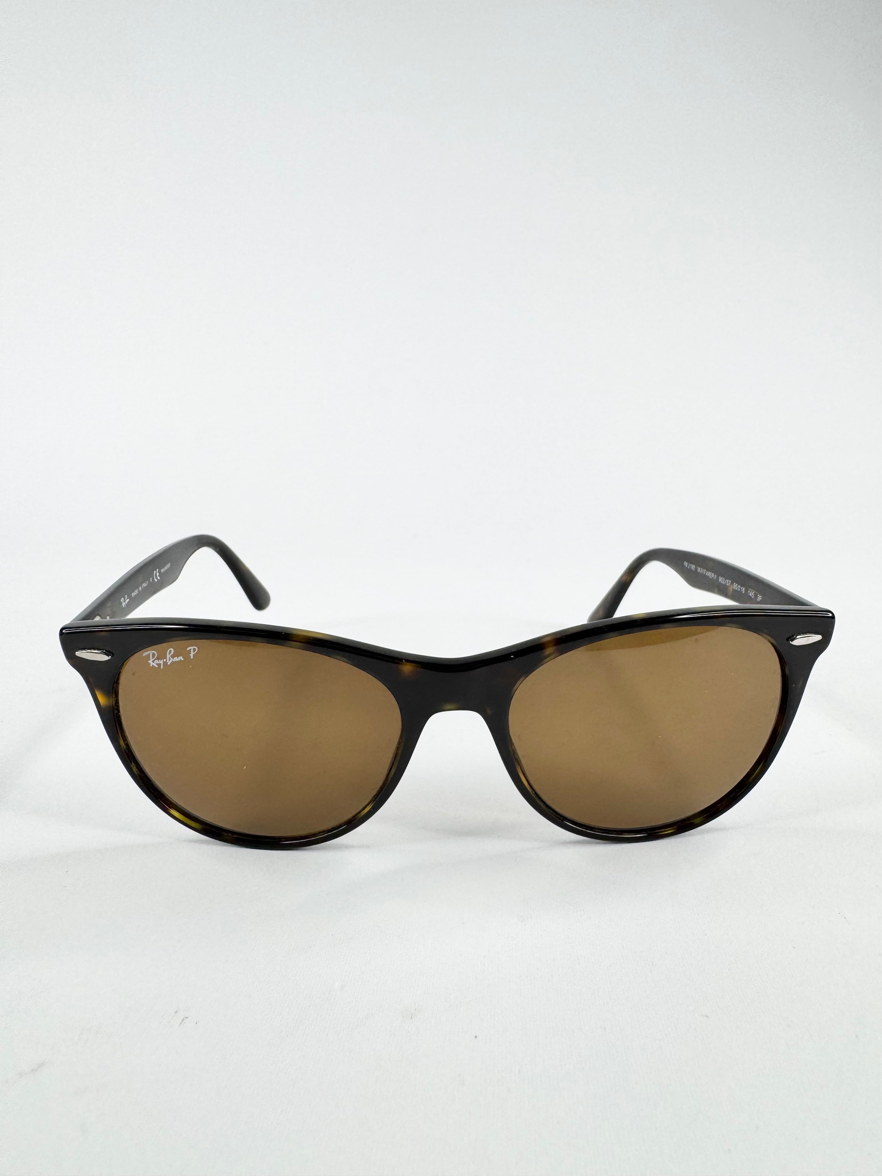 Ray Ban Tortoiseshell on Gold 'Clubmaster' Sunglasses