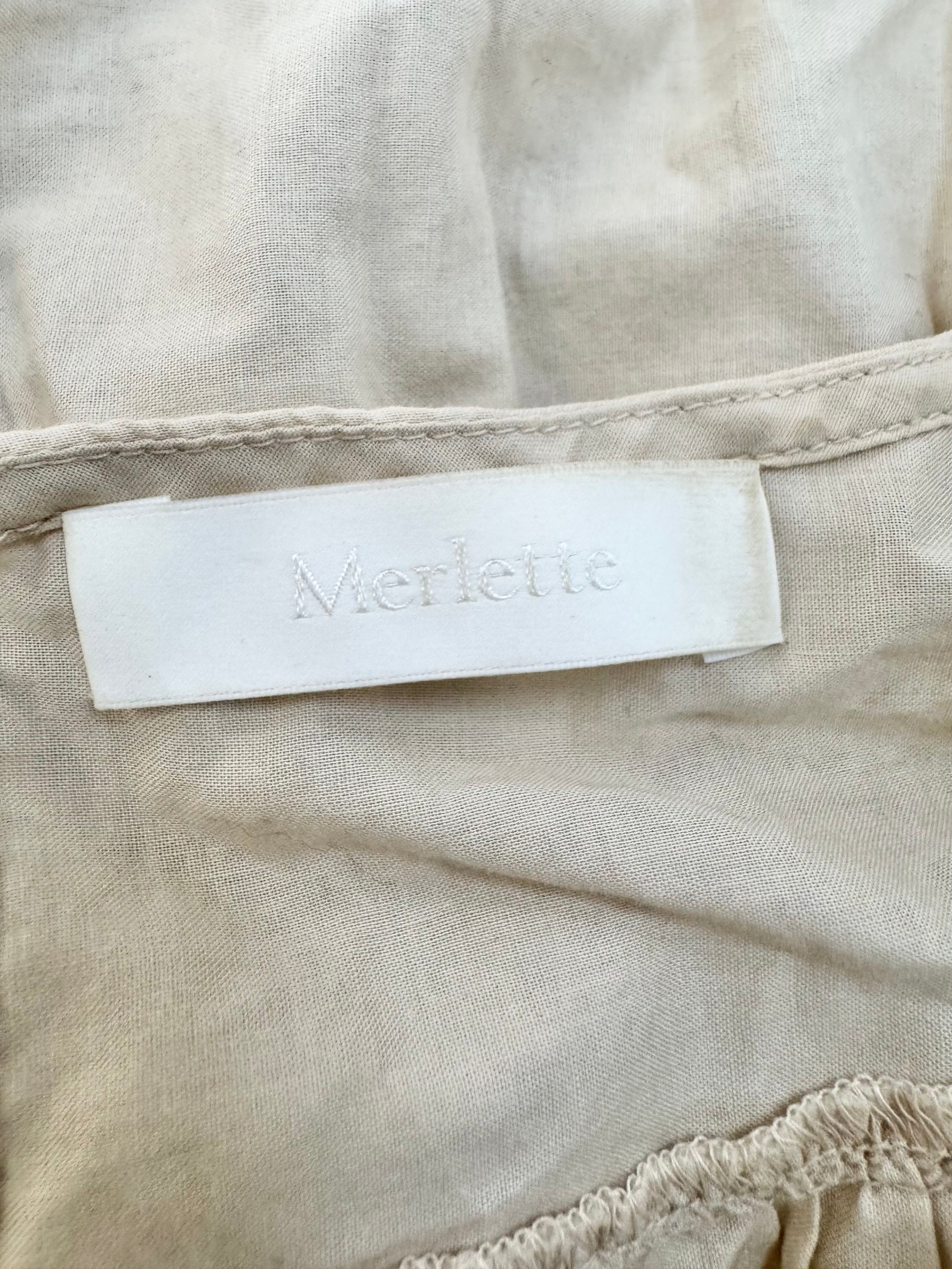Merlette 'Paradis' Beige Cotton Dress - AU8