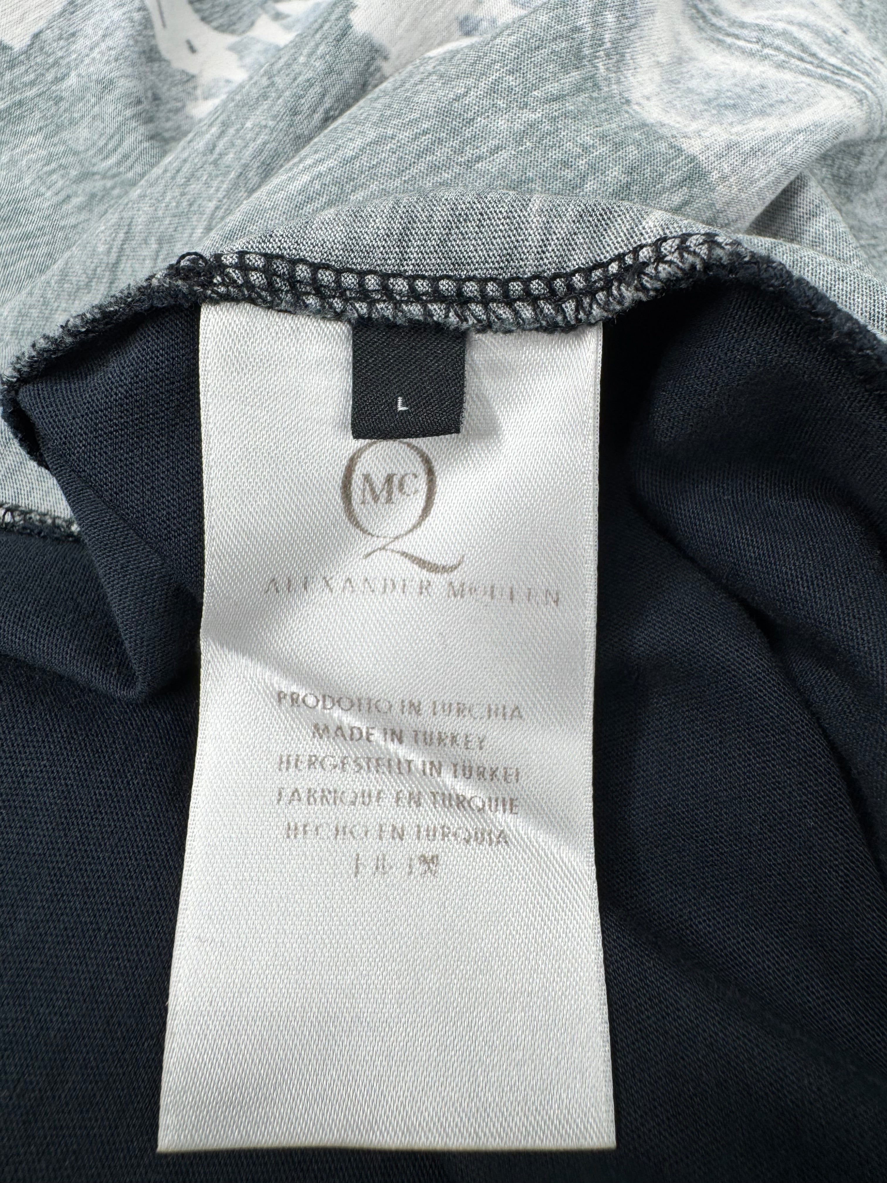 2013 McQ Blue & Grey 'Kaleidoscope Beetle' T-Shirt - AU12