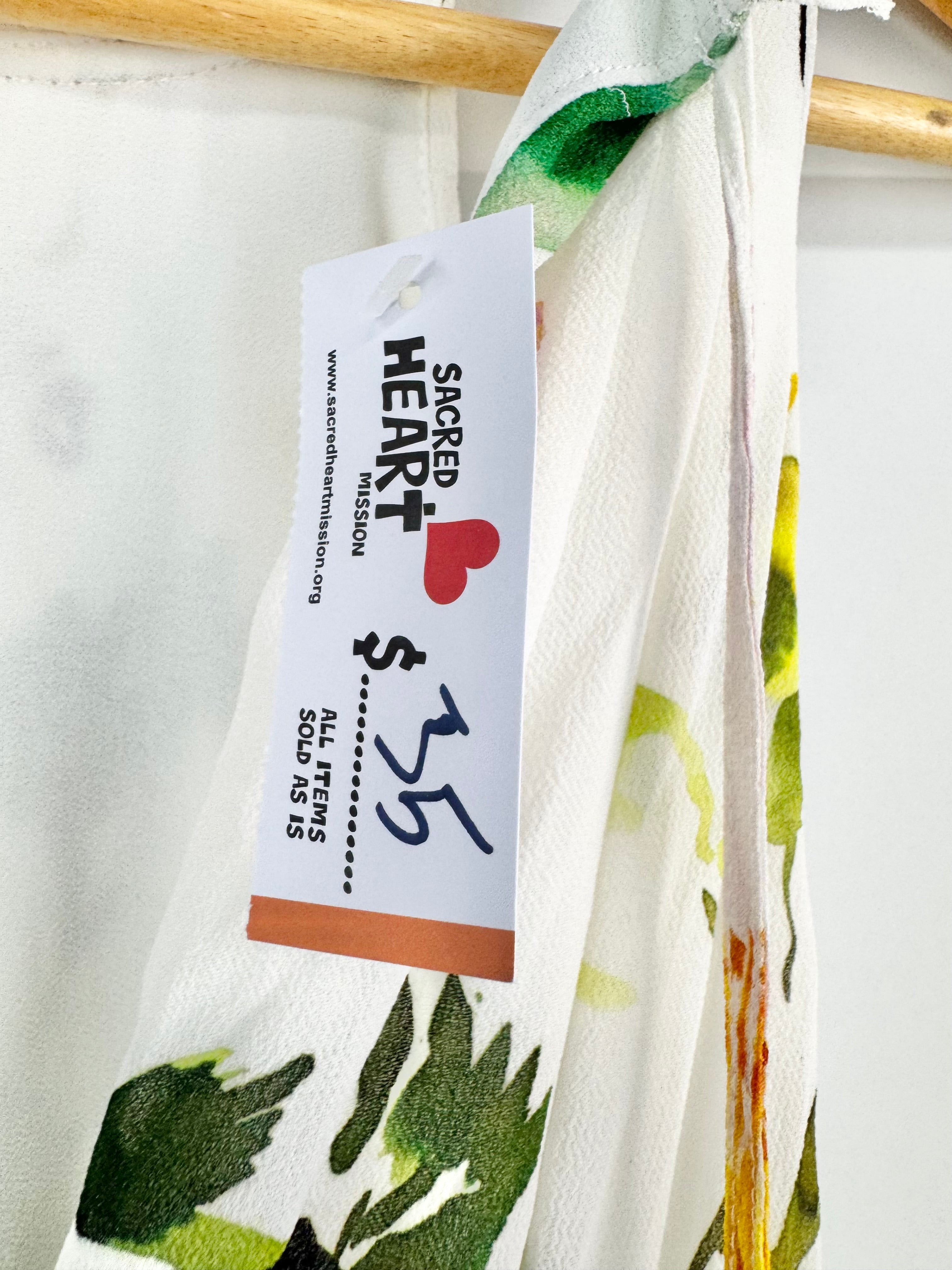 Aje White Crepe Floral Maxi Dress - AU6