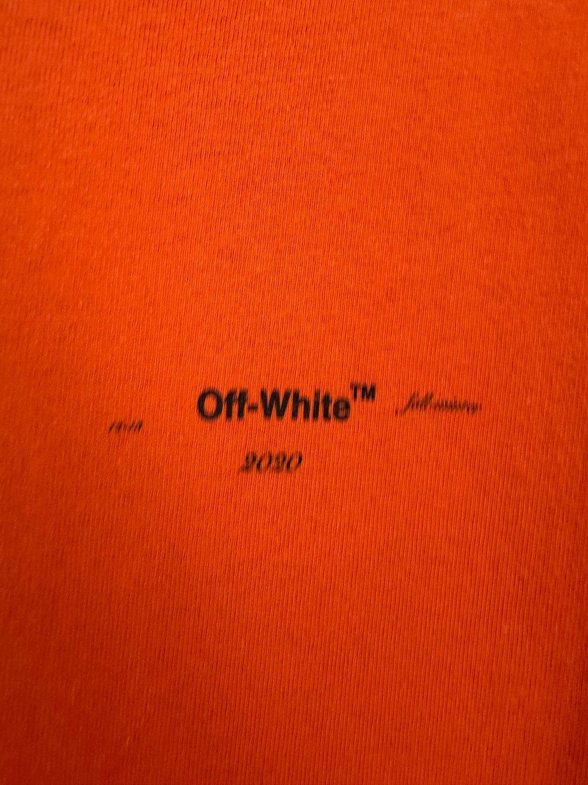 Off-White Tangerine Abstract Arrows Cotton T-Shirt - XXS