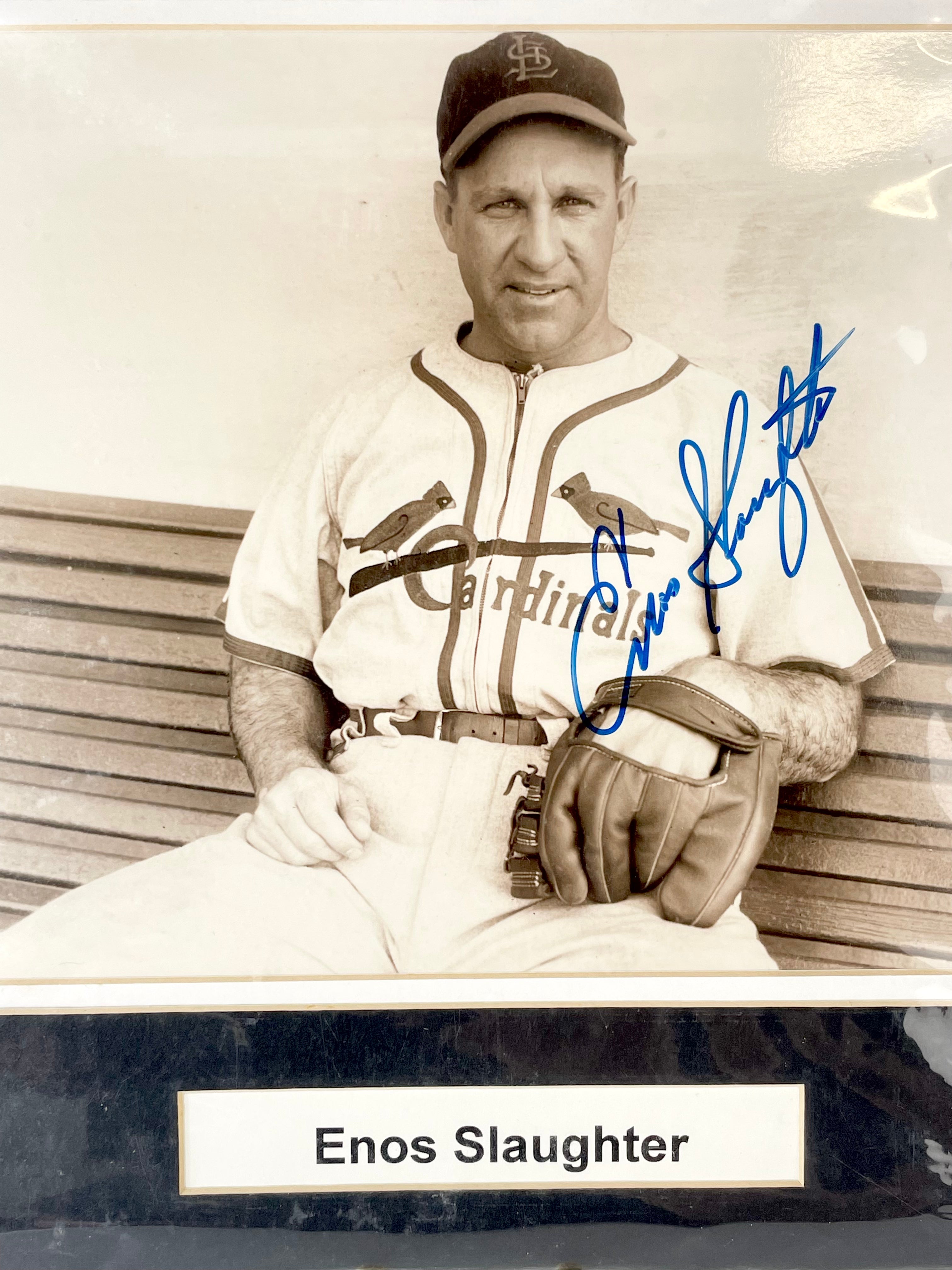 Hand Signed Enos Slaughter 8x10 Print with COA