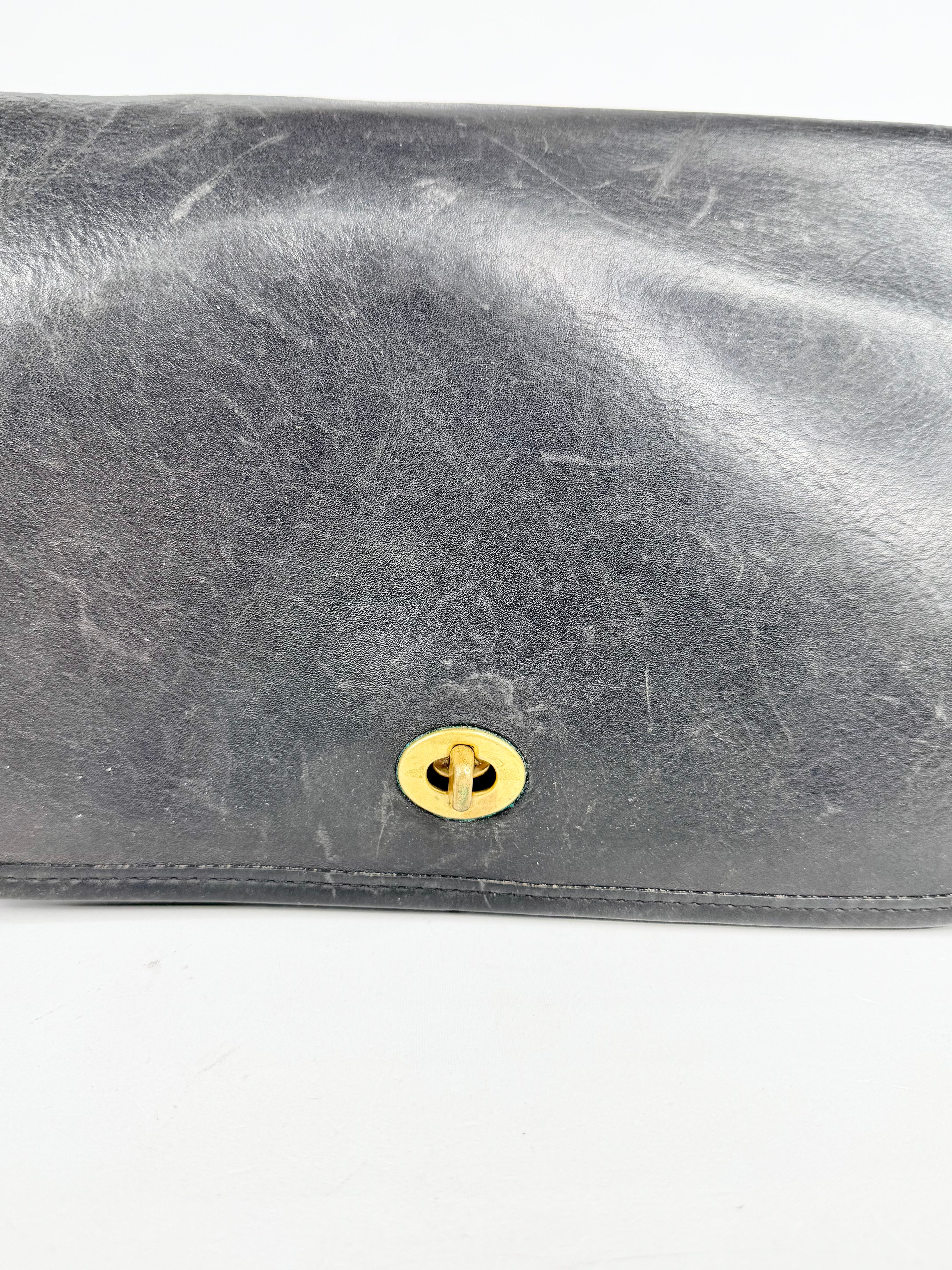 Vintage Coach Black Cross Body Leather Bag