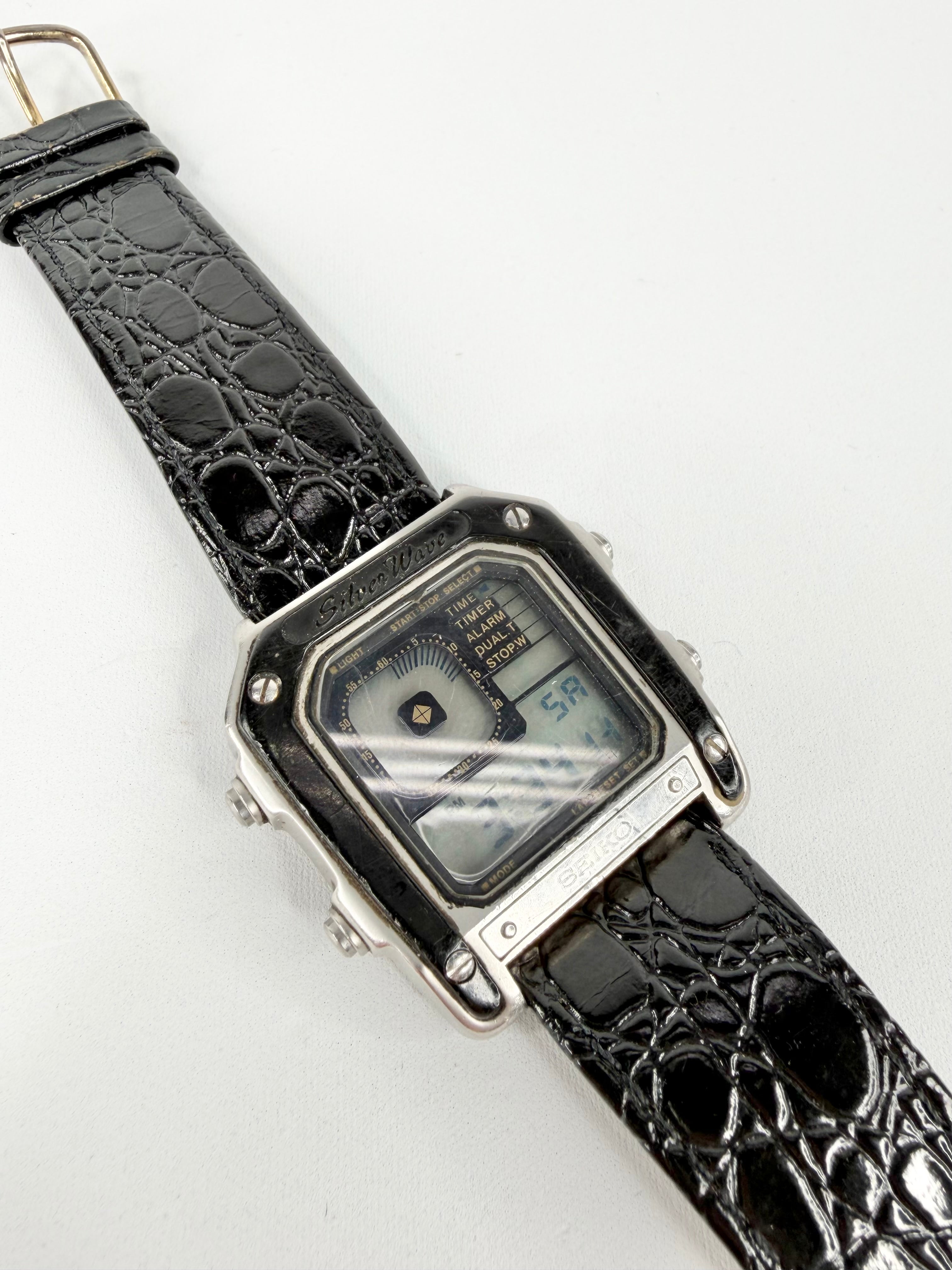 Vintage Seiko G757-500 Digital 'Silverwave' Watch