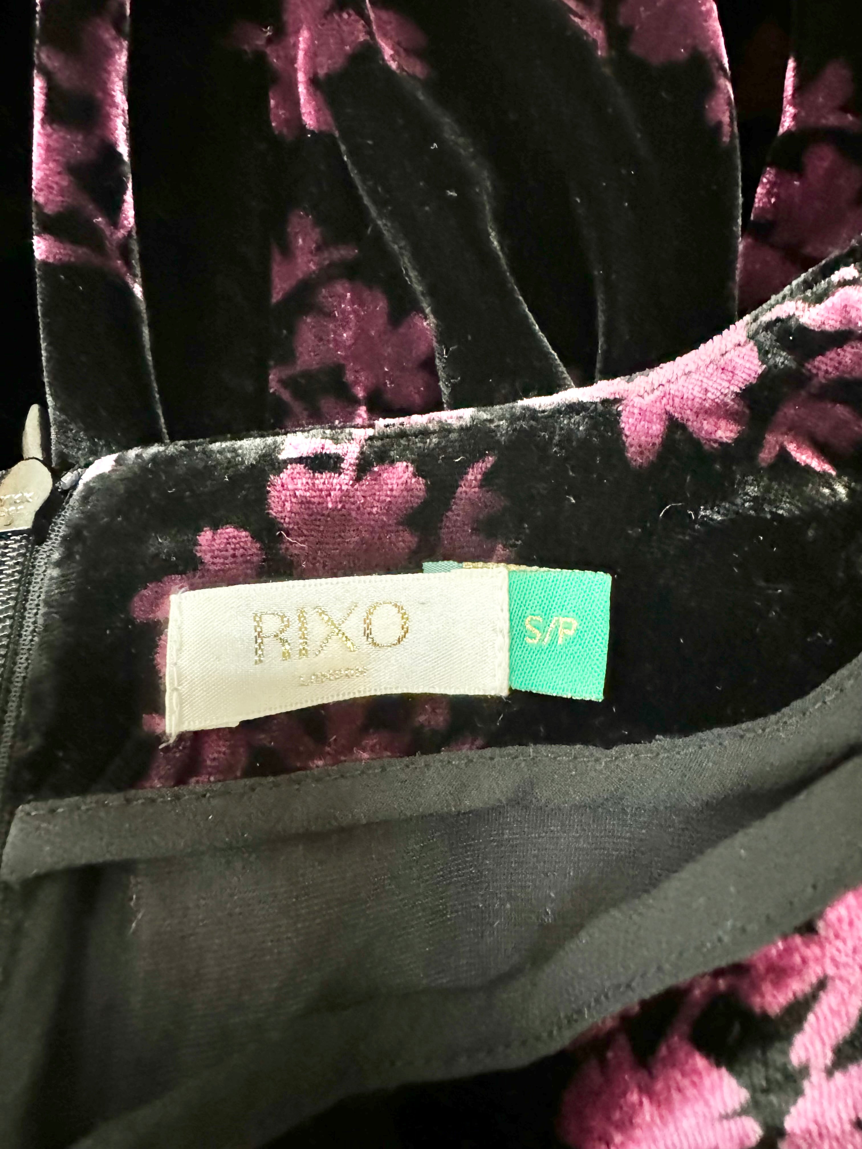 Rixo 'Millie Flora Bunch Shadow' Velvet Blouse - AU8/10
