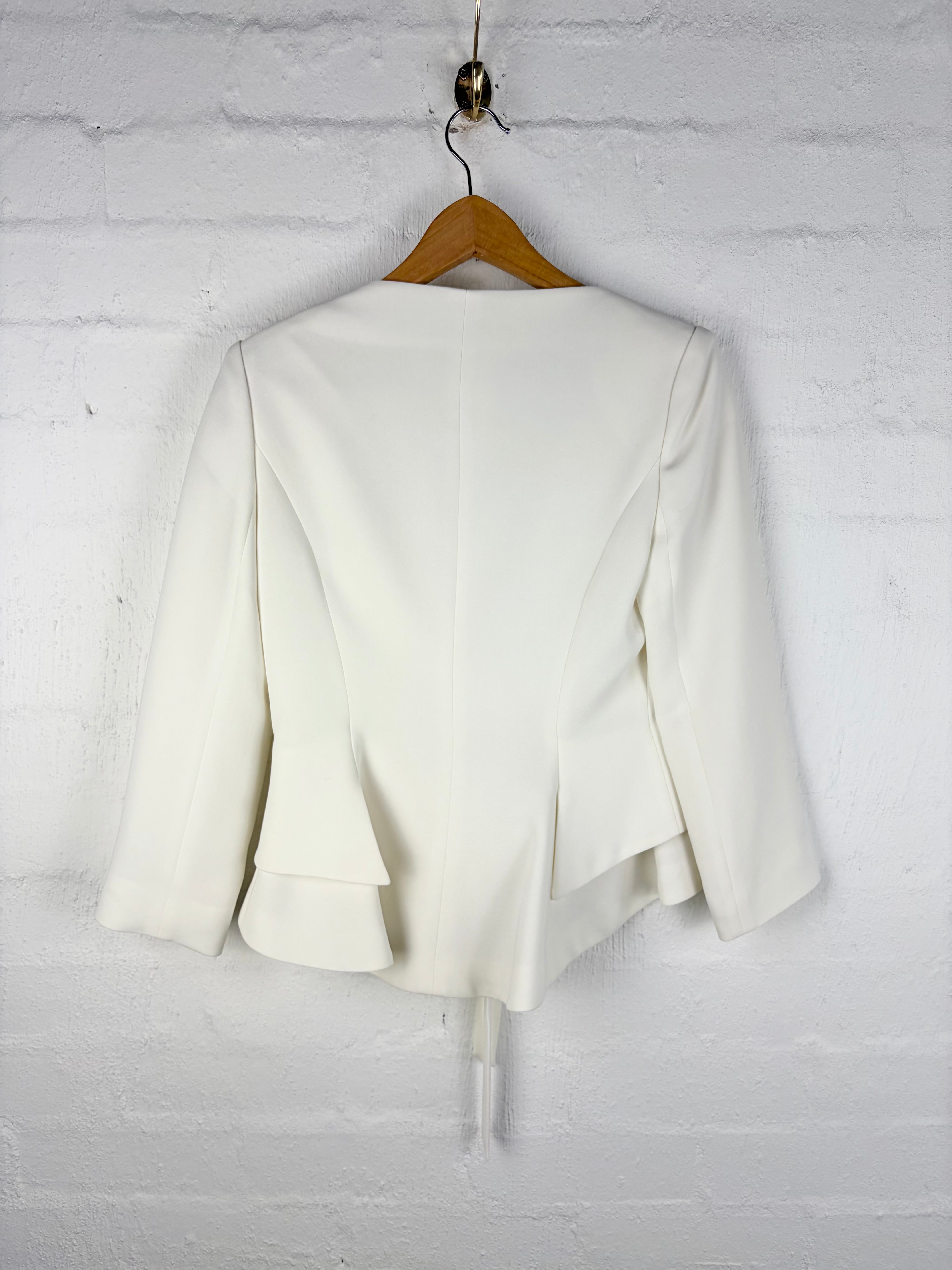 Carla Zampatti Cream Tie Front Jacket - AU8