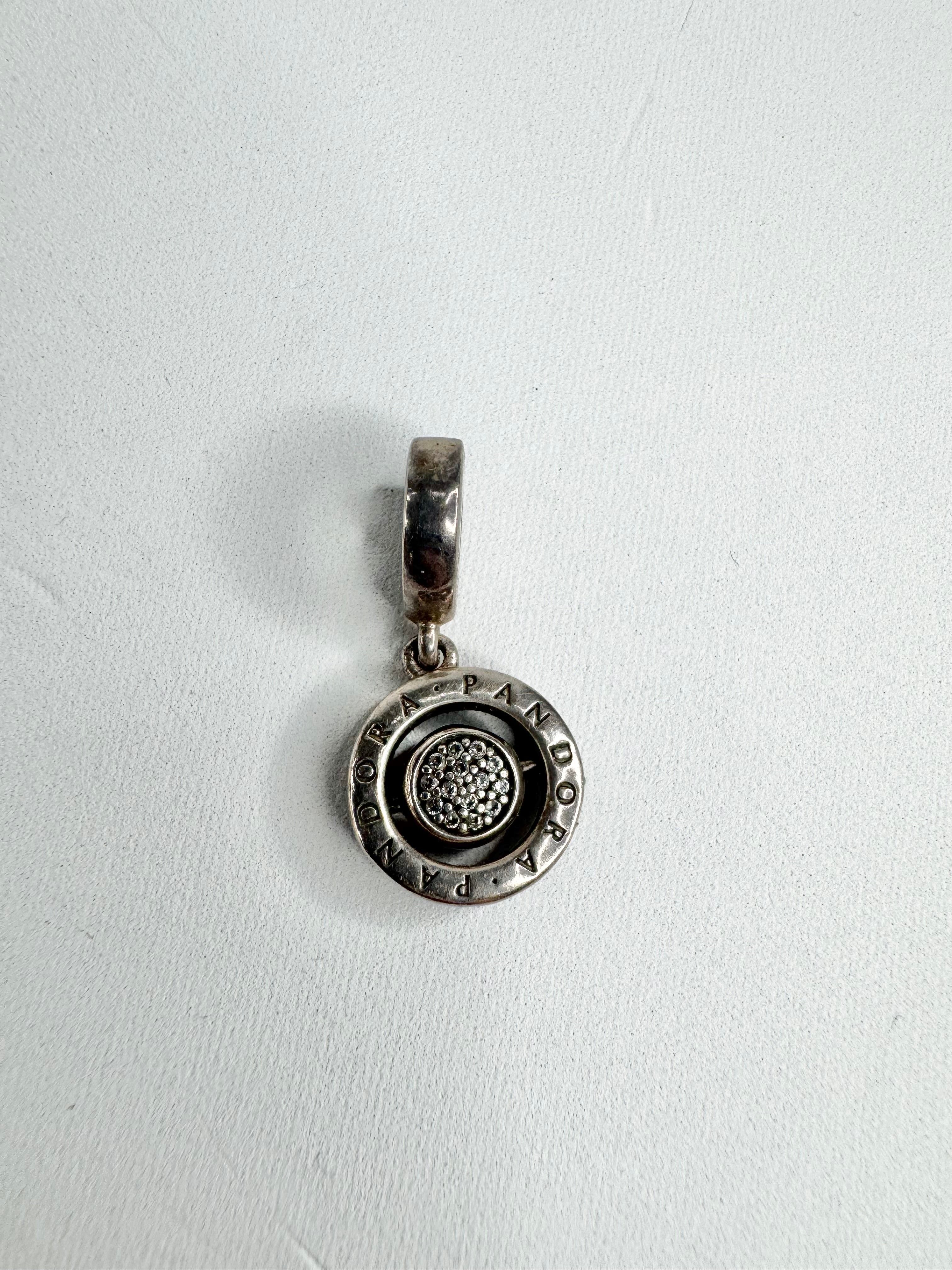 Pandora Silver Spinning Signature Dangle Charm