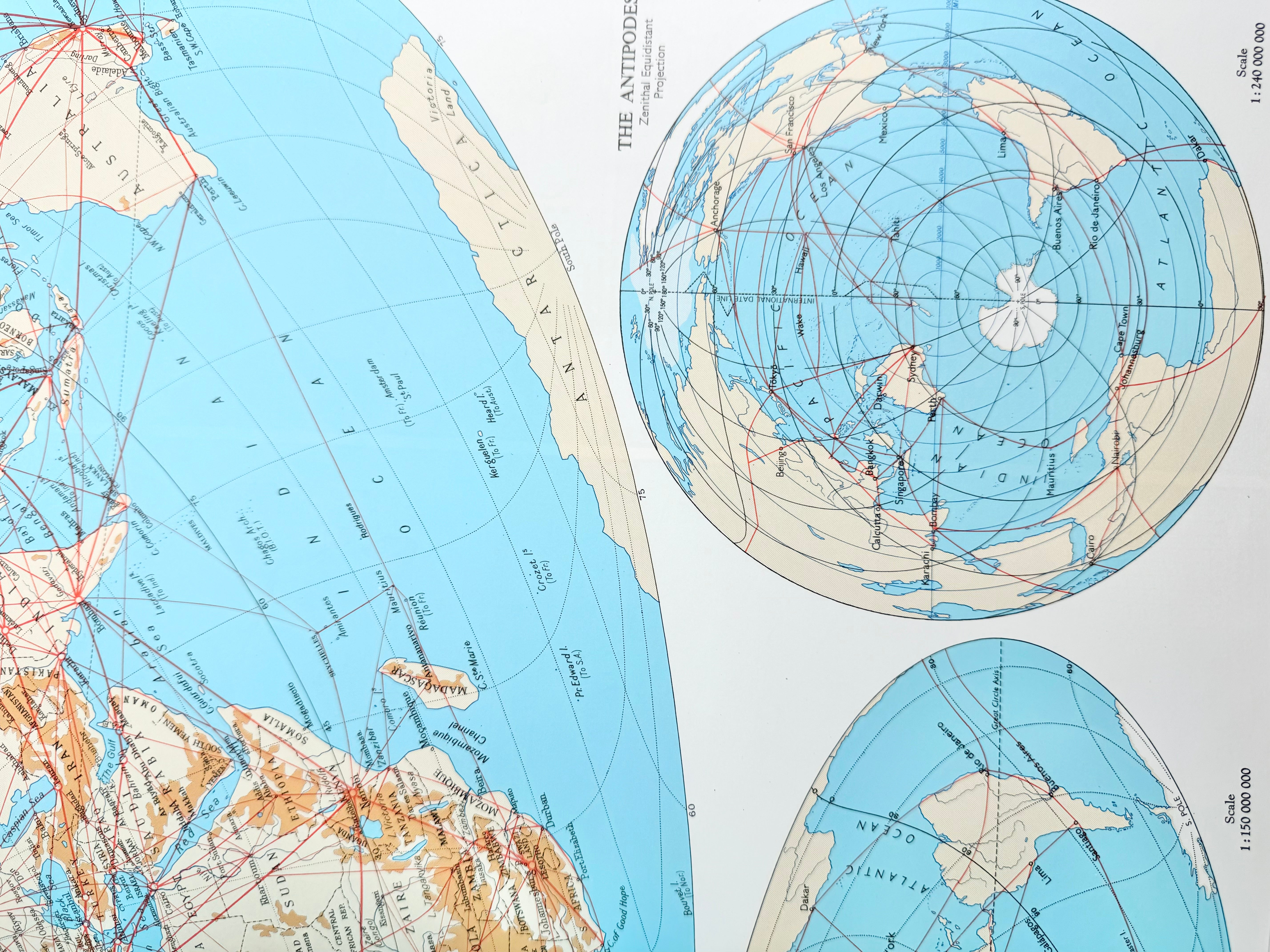 1983 Royal Geographical Society Leather Bound Atlas Book
