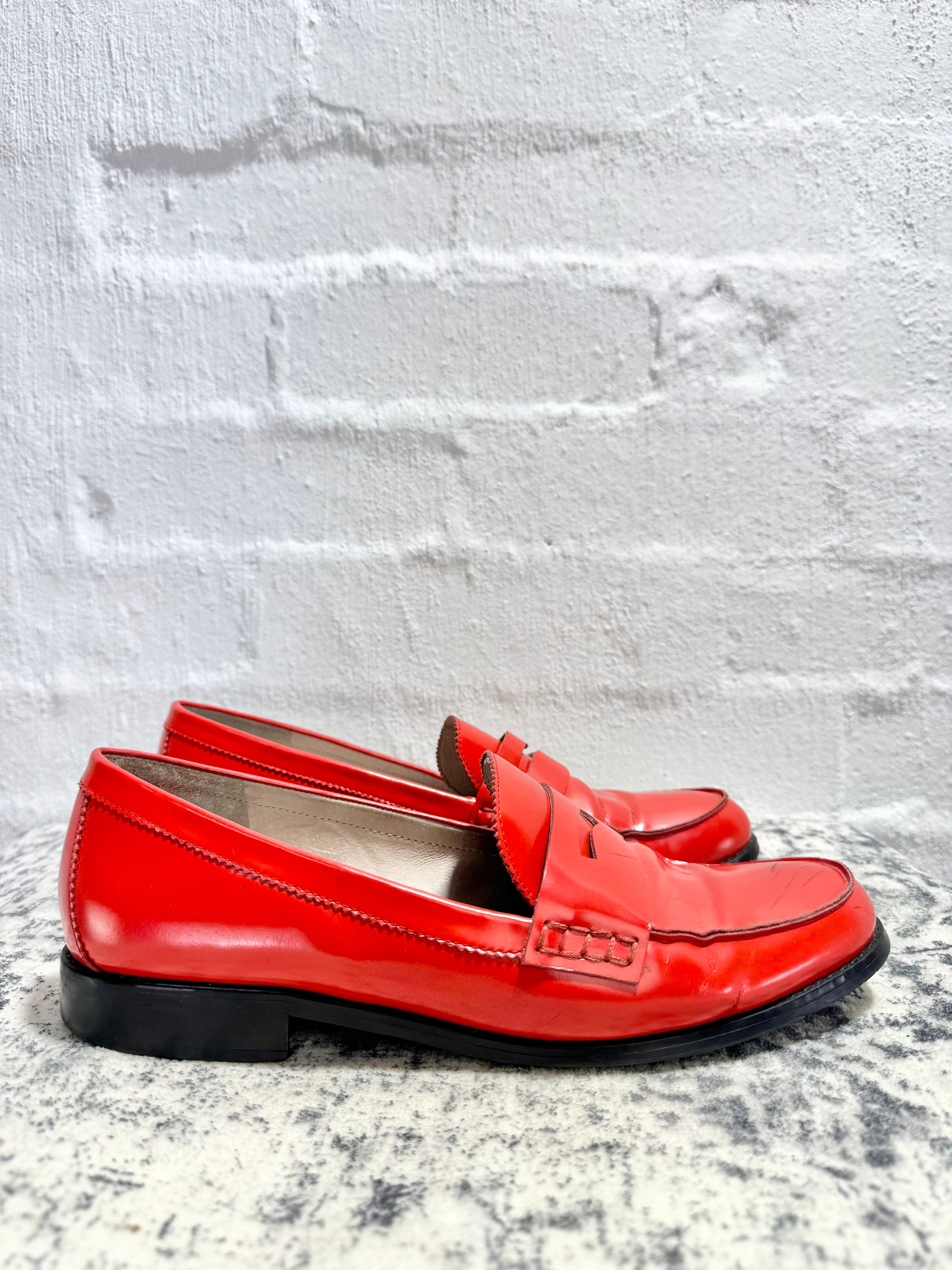 Radical Yes! Bright Red Loafers - EU43