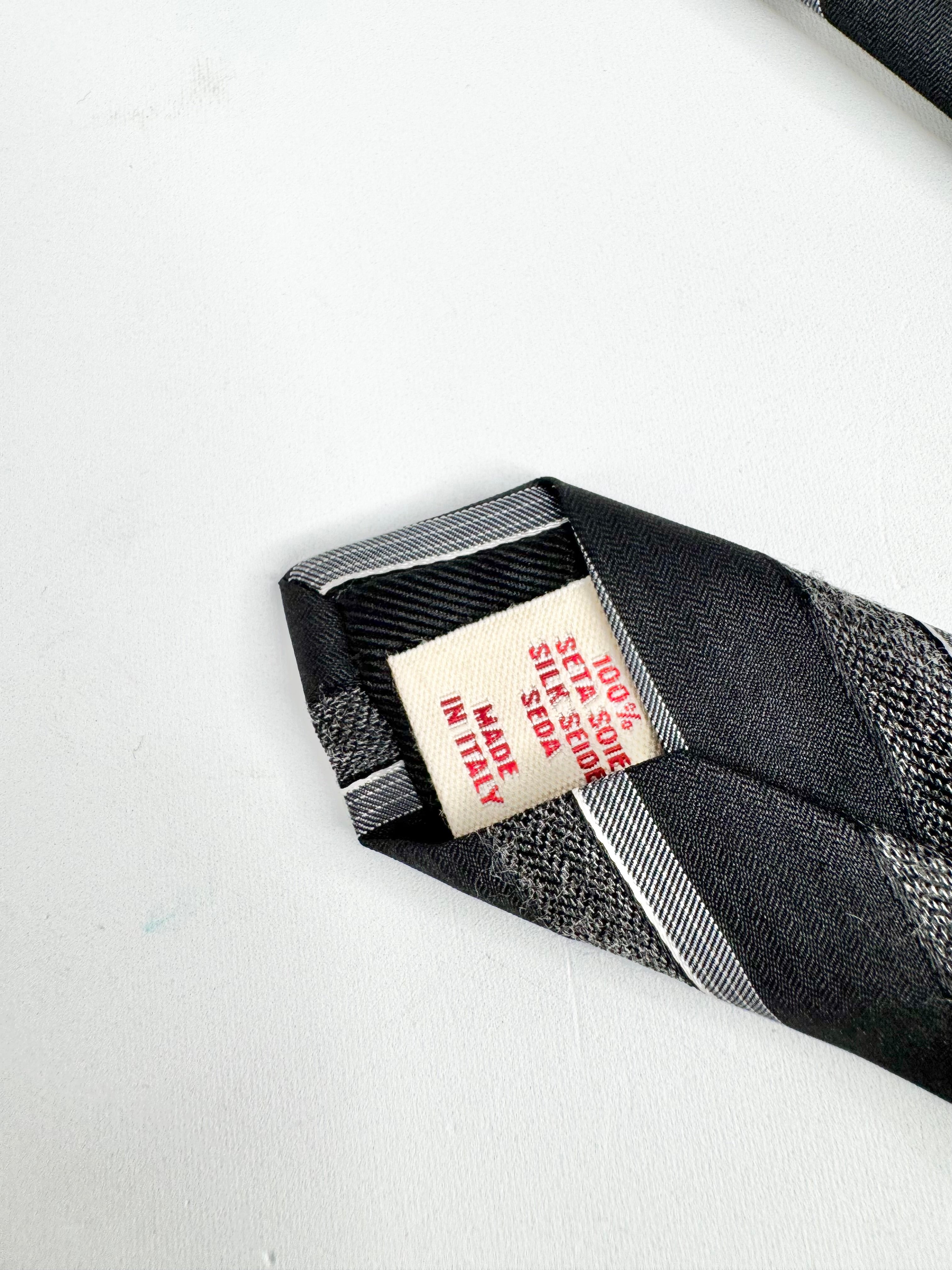 Godwin Charli Grey and Black Stripped Tie
