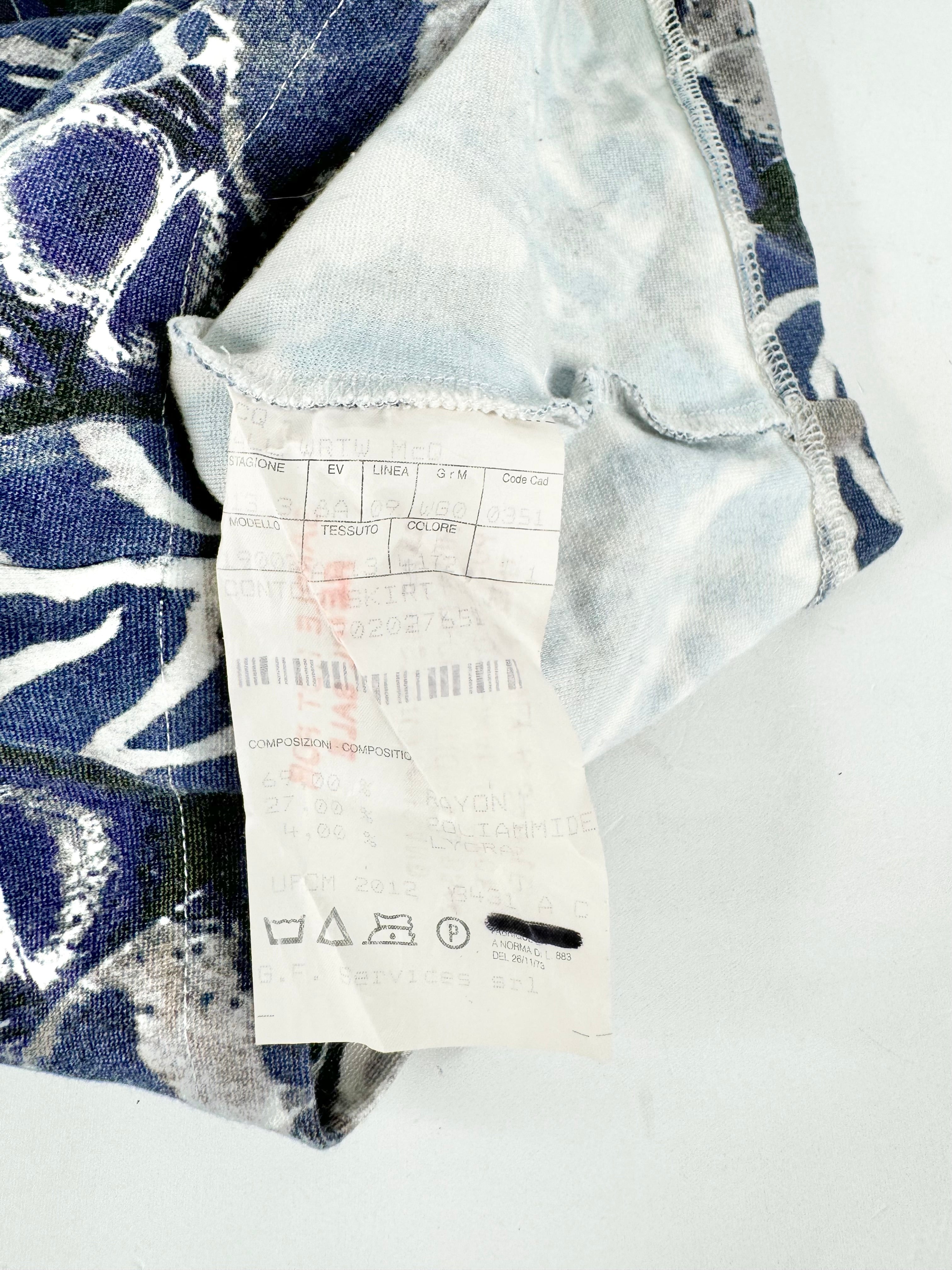 McQ by Alexander McQueen Blue Beetle Print Pencil Skirt - AU8