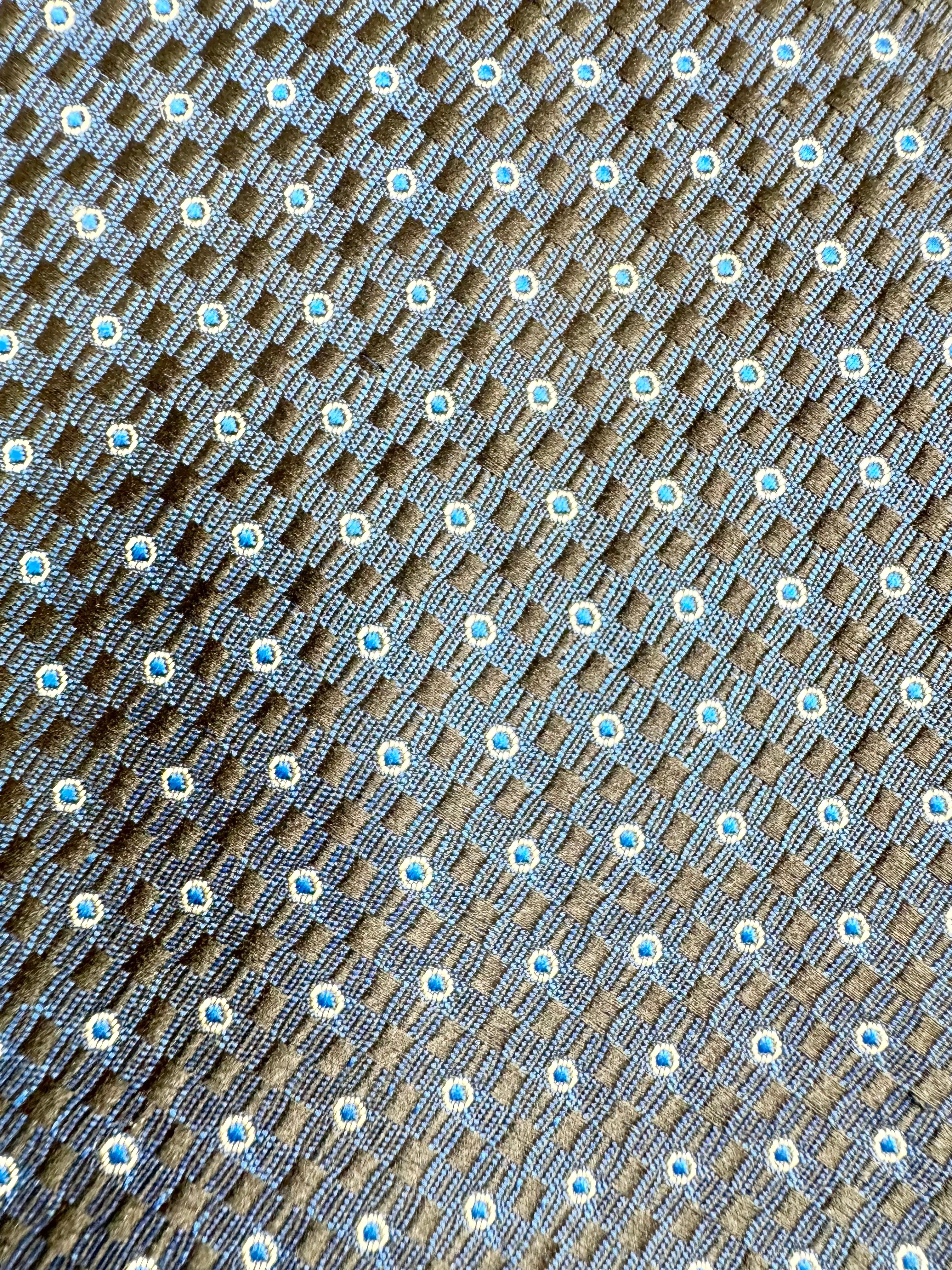 Yves Saint Laurent Blue Dot Patterned Tie