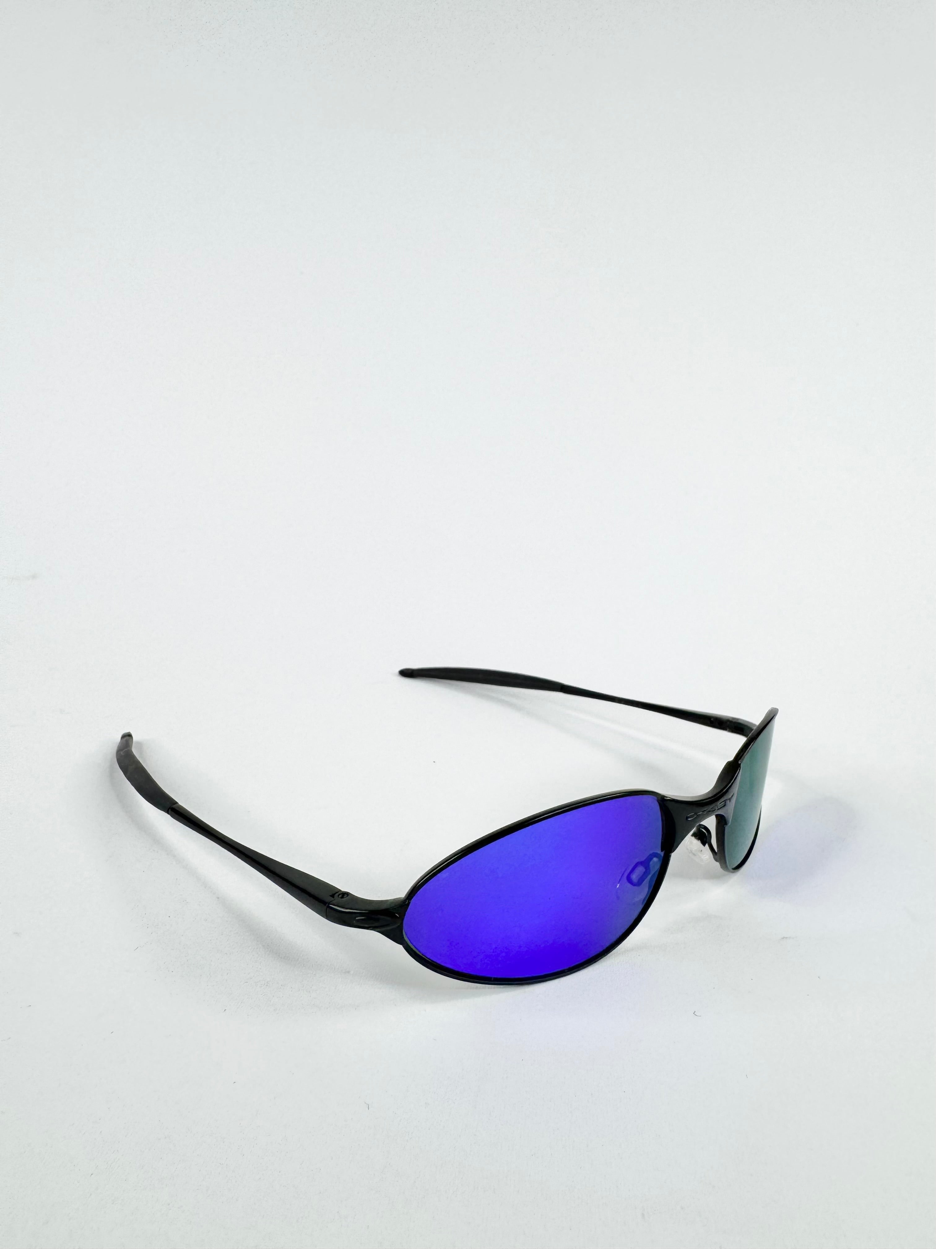 Vintage Oakley E-Wire Blue Mirrored Sunglasses