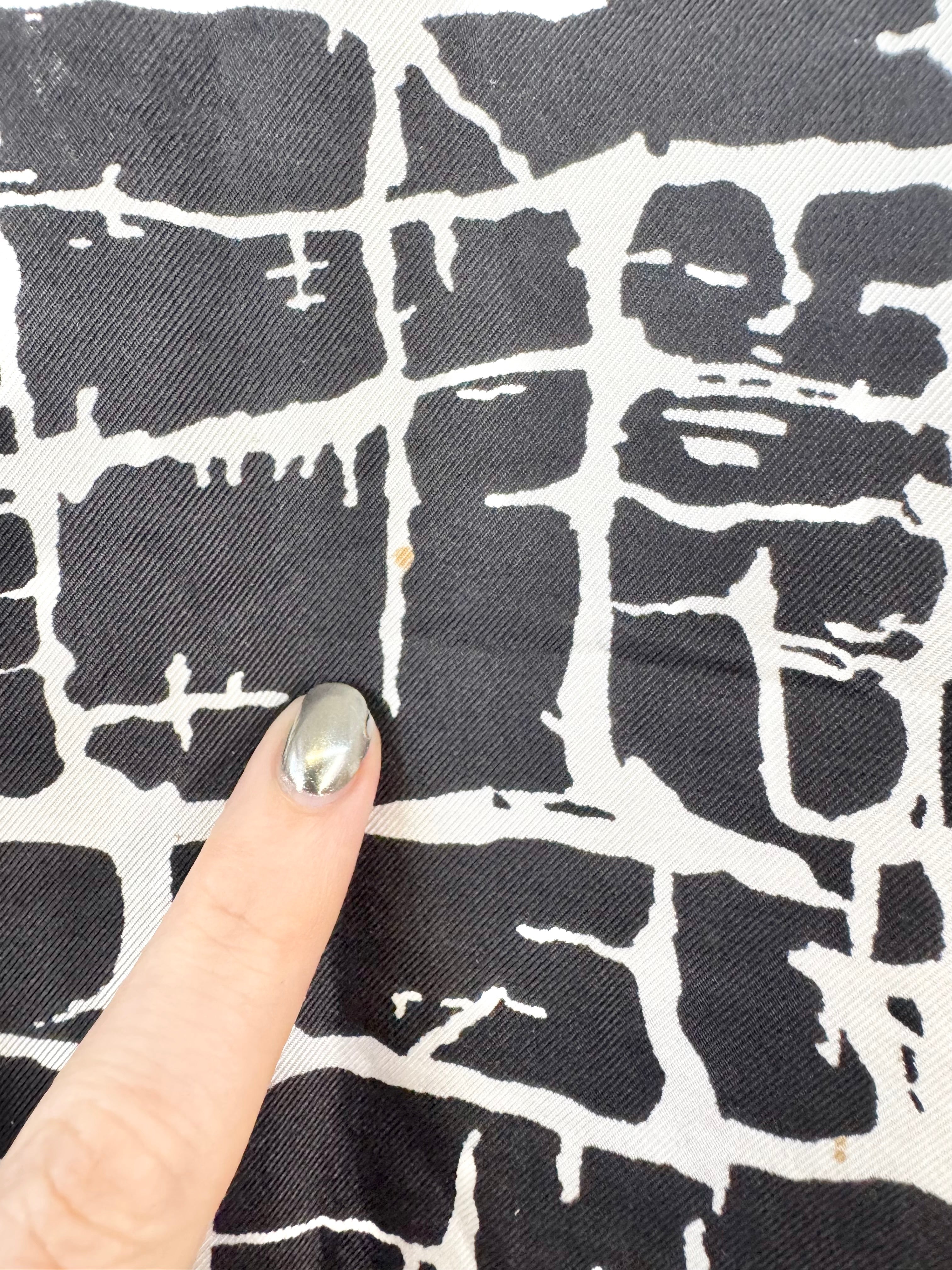 Marni Black and White Abstract Geometric Patterned Mini Skirt - AU10/12