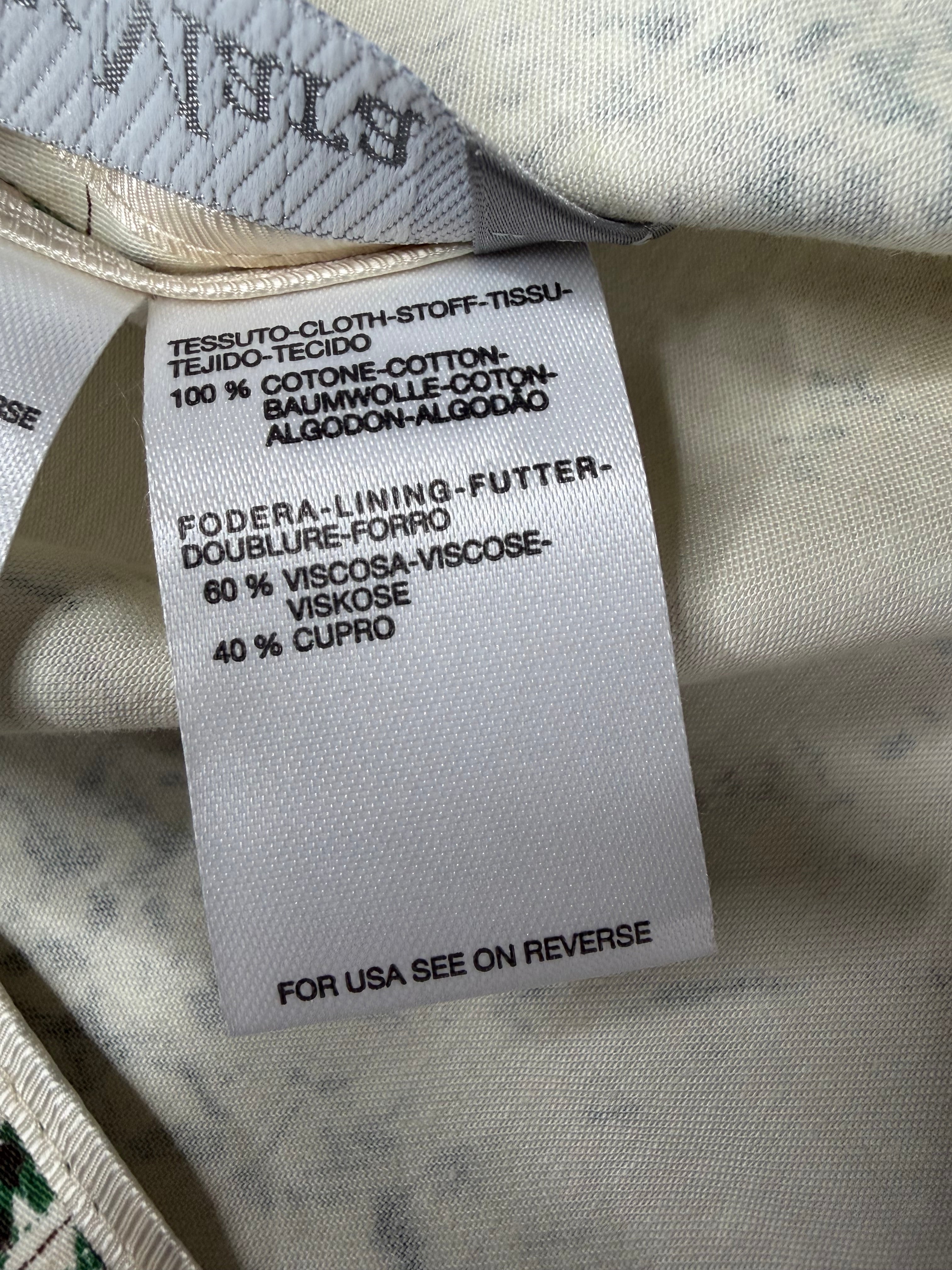 Max Mara Printed Green and Cream Blazer - AU14