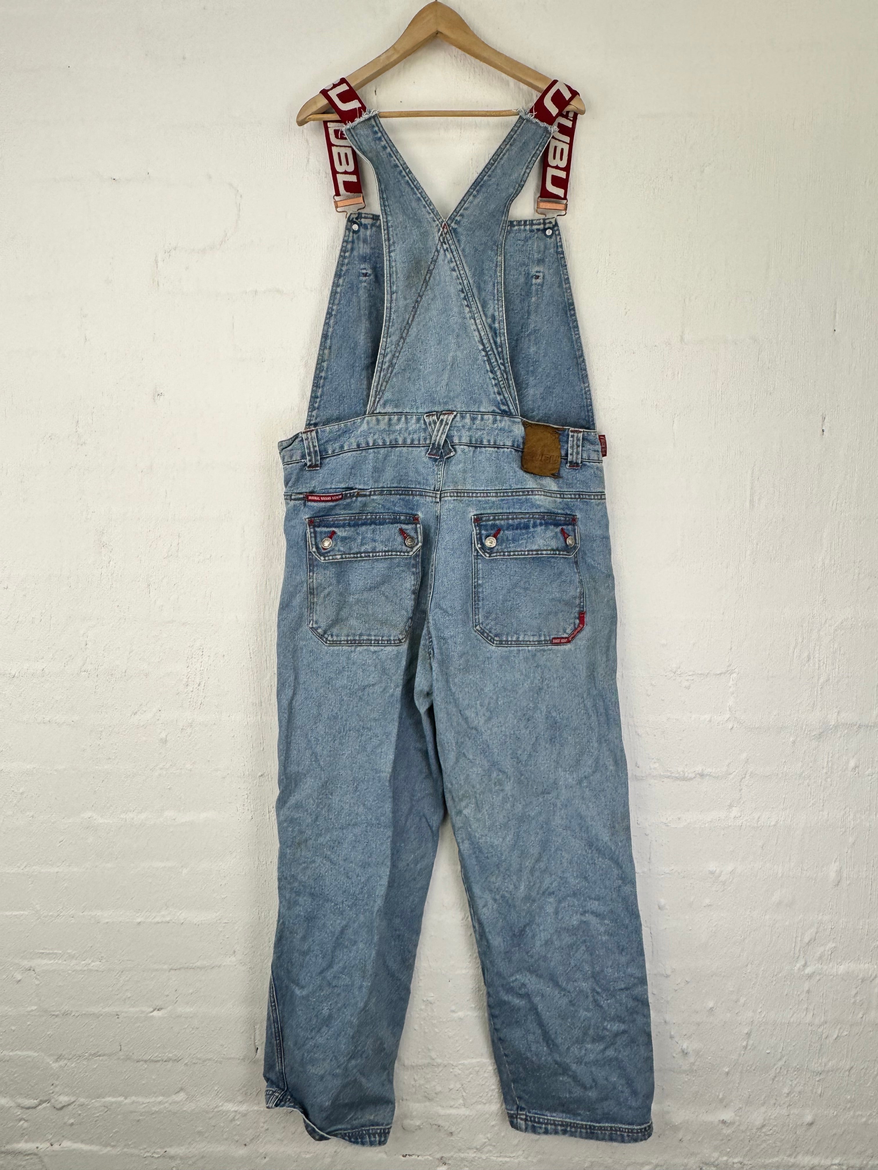 Vintage Fubu Faded Denim Overalls - AU14