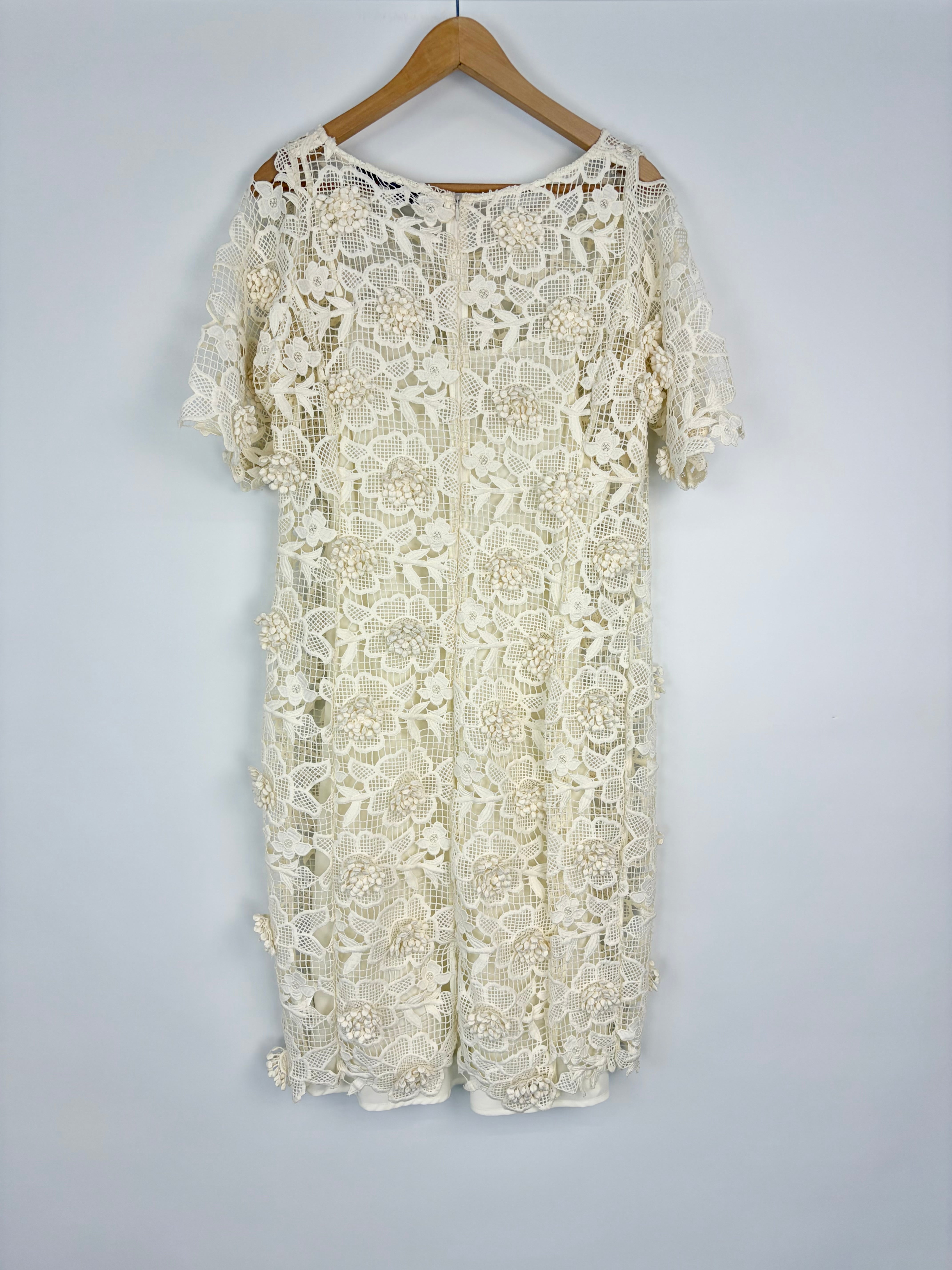 Trelise Cooper Ivory 'One More Dance' Lace Midi Dress - AU14