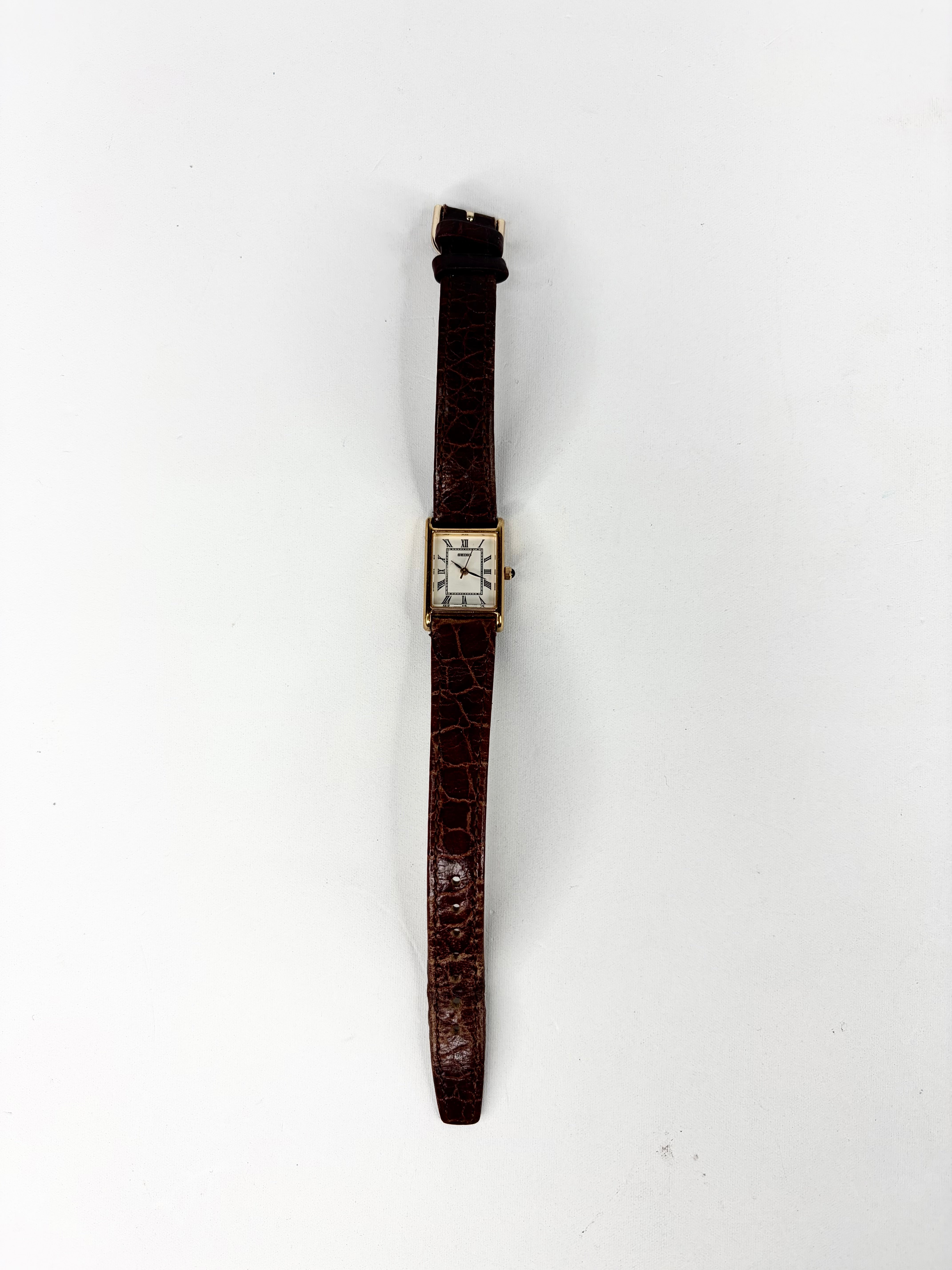Seiko 1N01-5G40 Quartz Movement Roman Numeral Square Watch