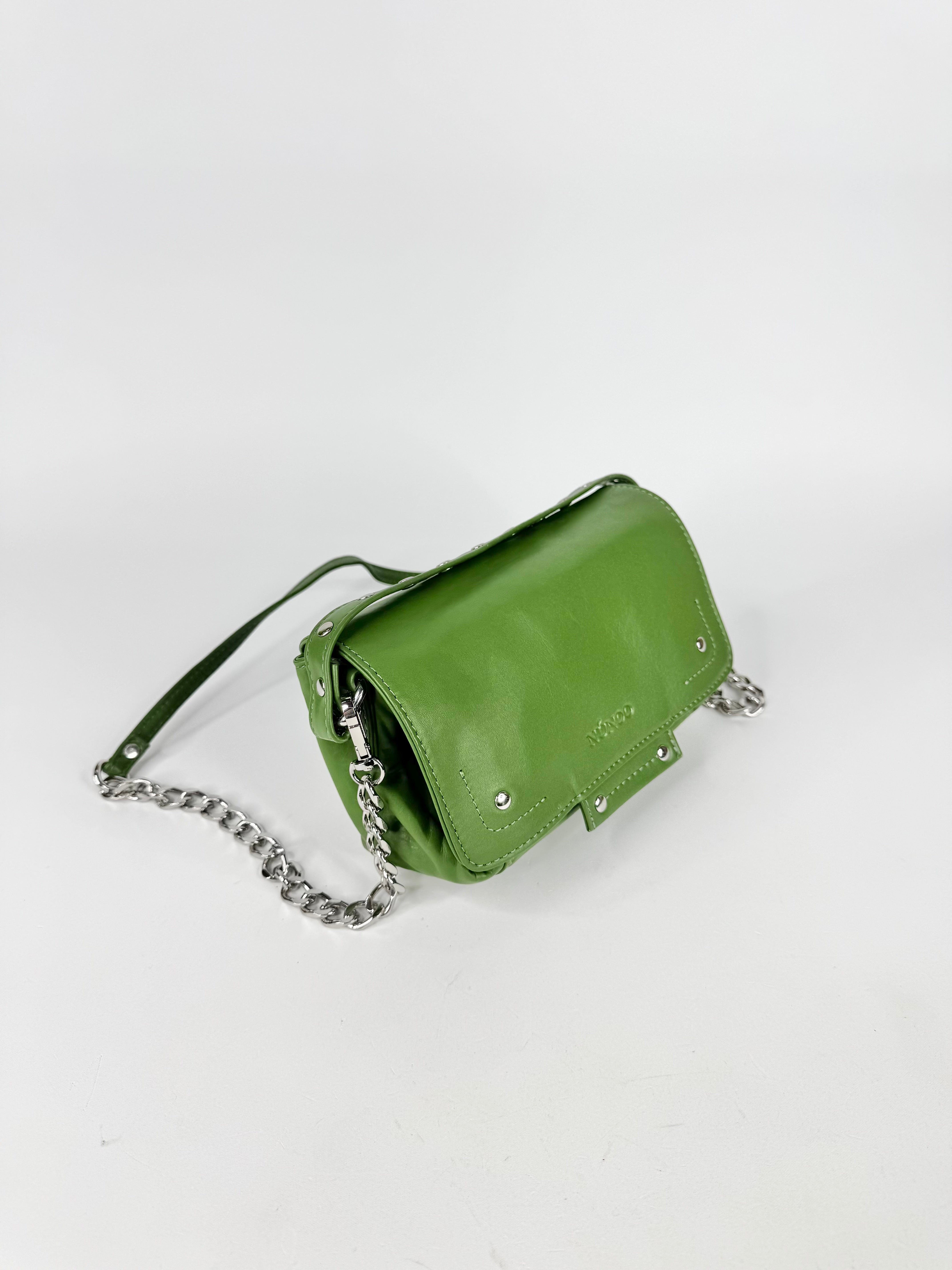 Núnoo Green Studded 'Small Honey Silky Jade' Leather Mini Bag NWT