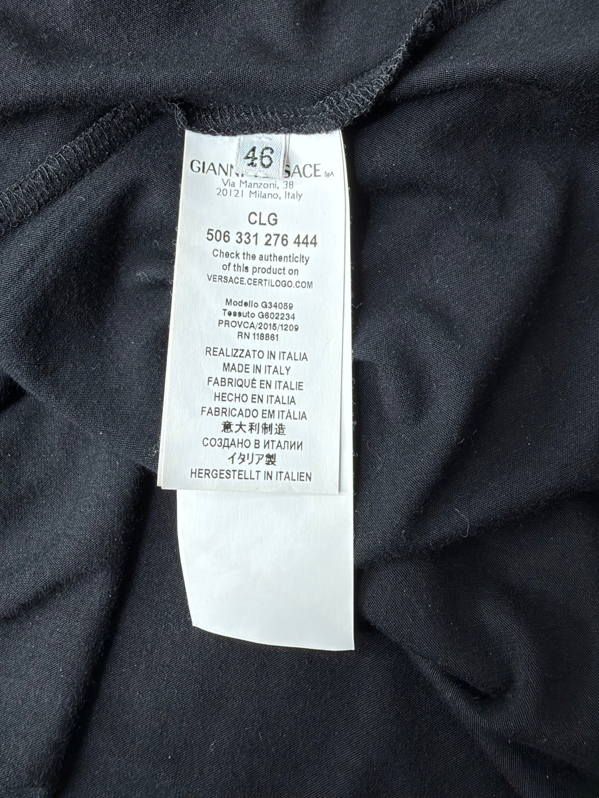 Versace Collection Studded Brocade Pattern Relaxed Fit Shirt - AU12/14