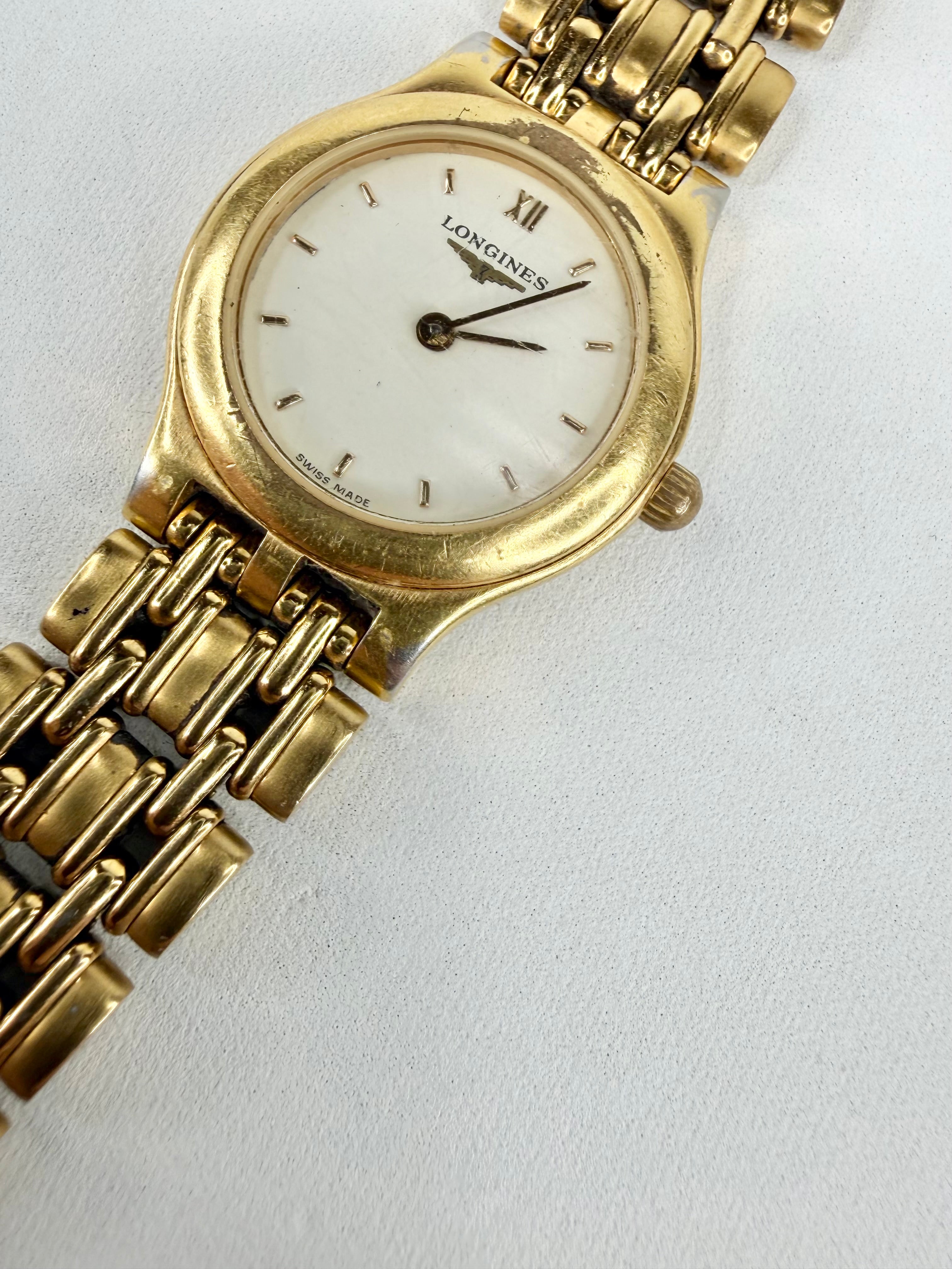 Vintage 90s Longines Gold Toned 'La Grande Classique' Wristwatch