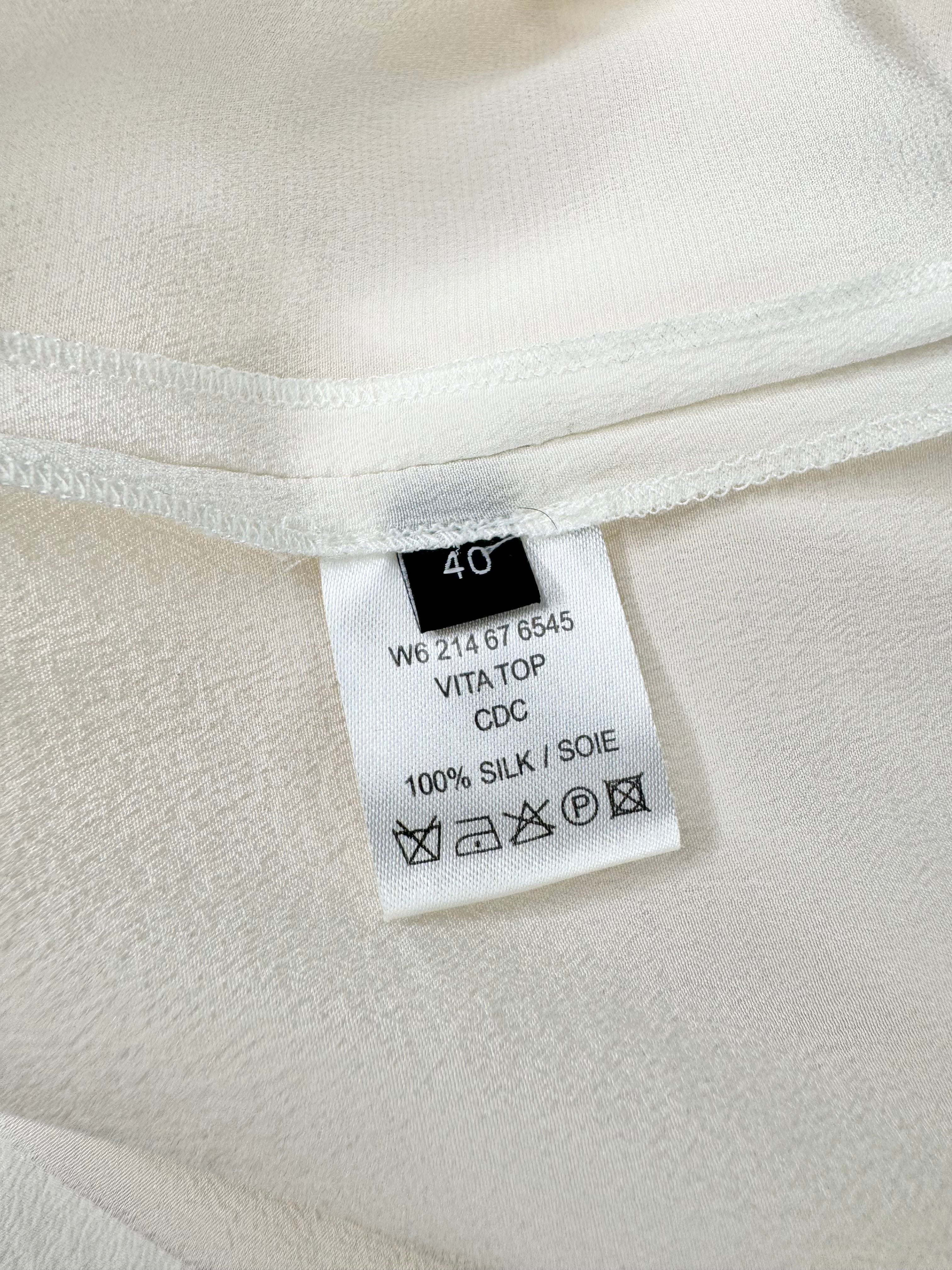 Joseph Ivory Silk Puff Sleeve Blouse - AU8/10
