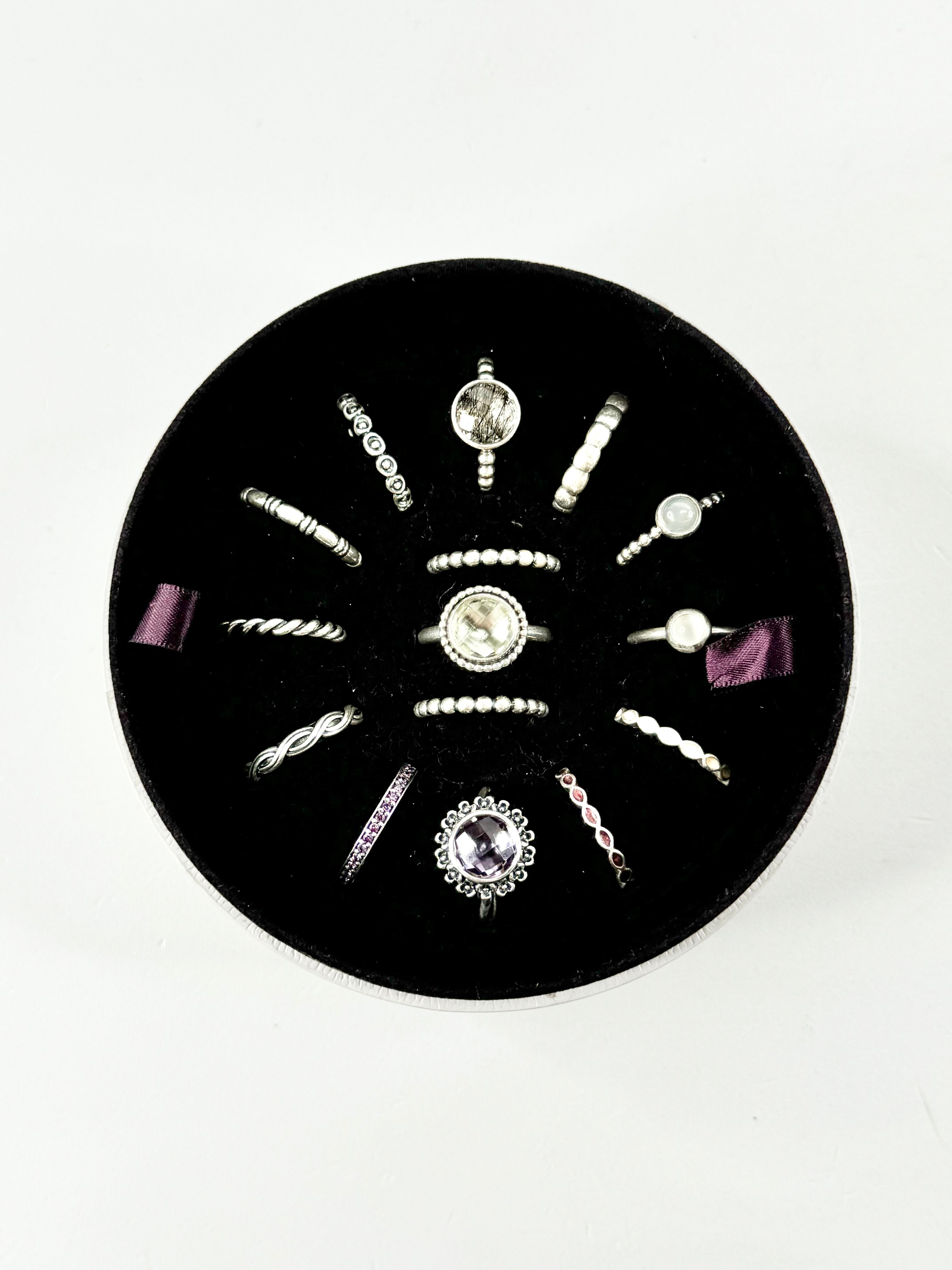 Pandora Set of 15 Silver Rings