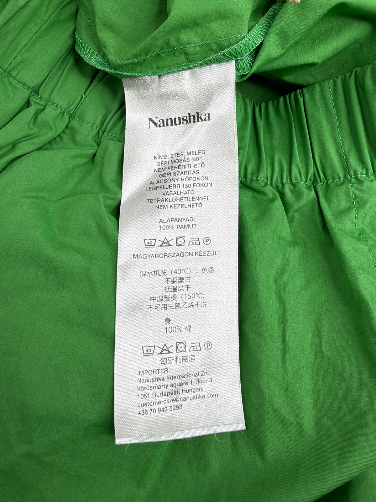 Nanushka Spring Green Lightweight Poplin Cotton 'Megan' Shorts - AU12/14
