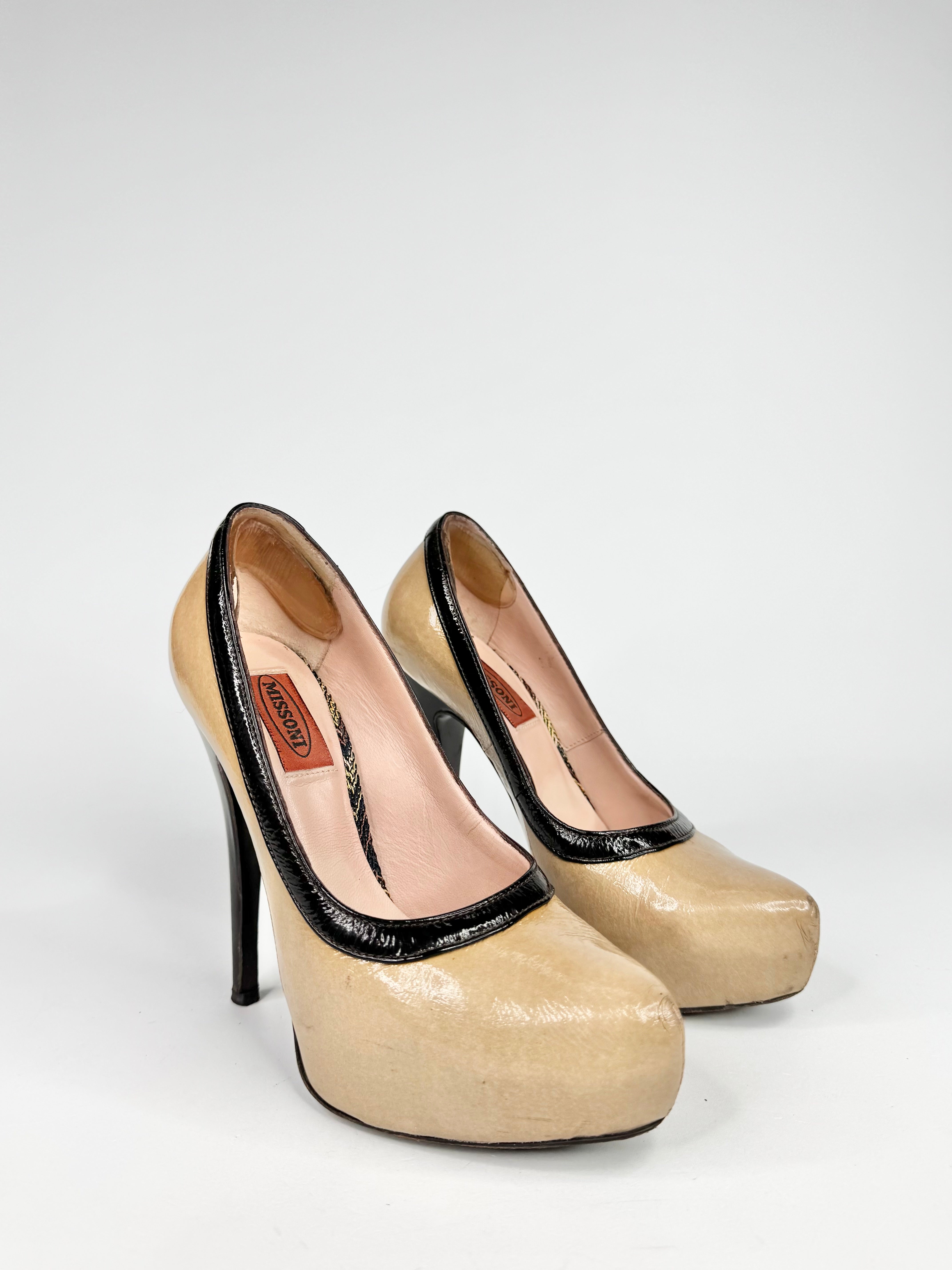 Missoni Fawn Patent Leather Platform Pumps - EU35