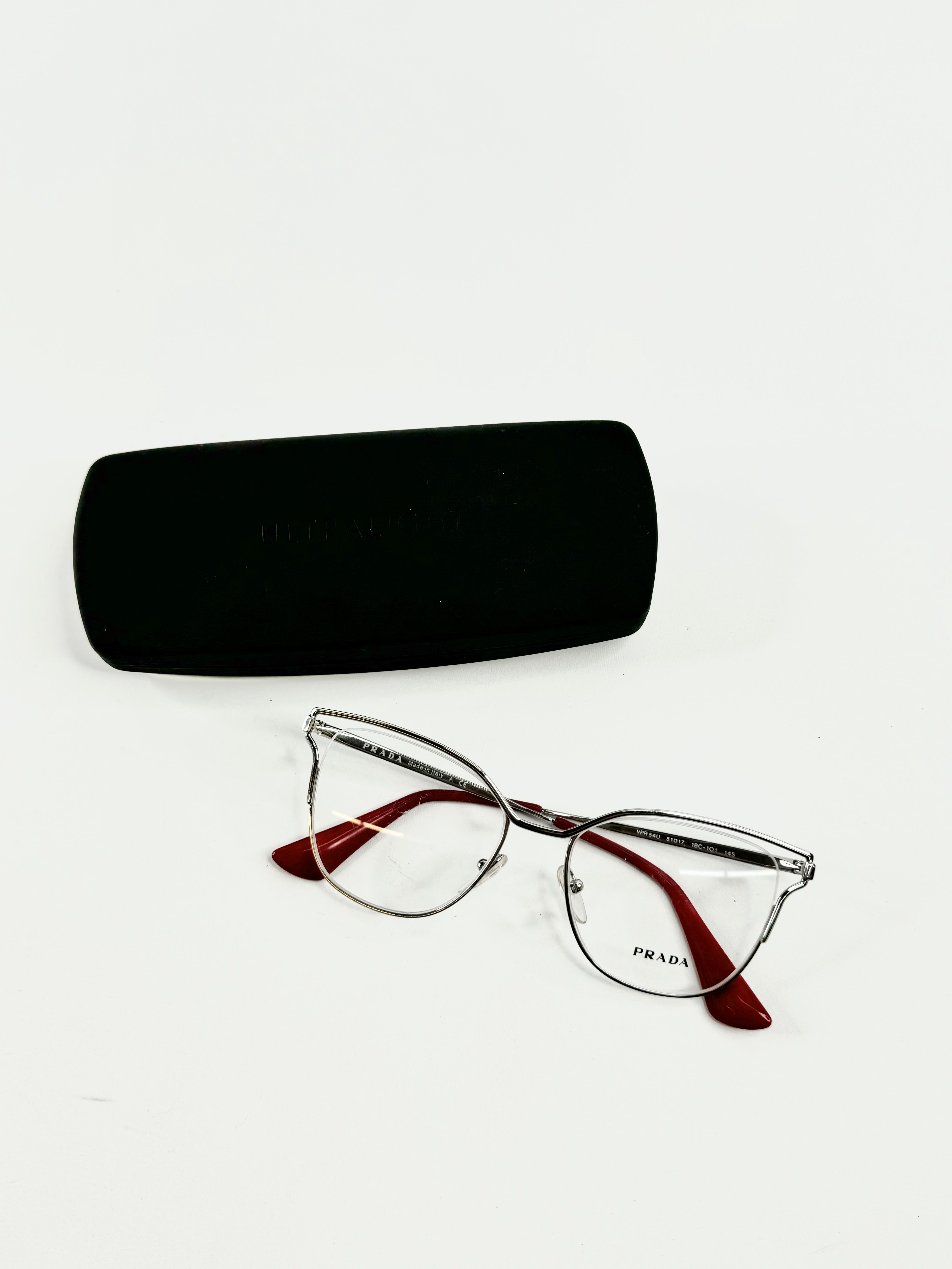 Prada Red & Silver VPR 54U Frames