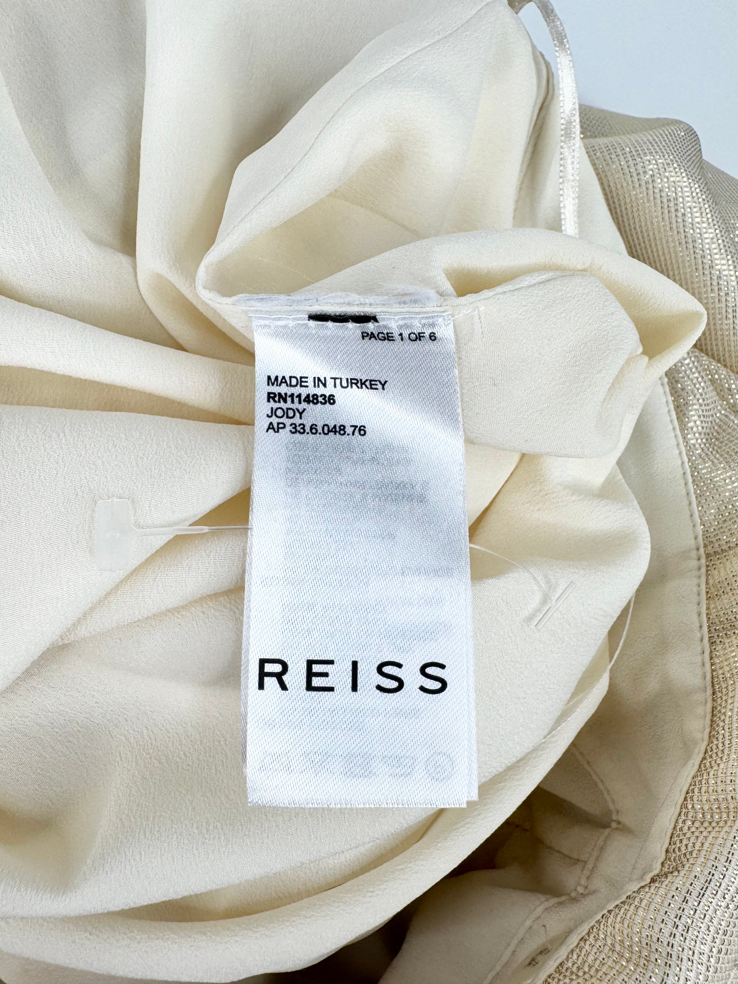 Reiss Pale Gold Metallic Jumpsuit - AU12