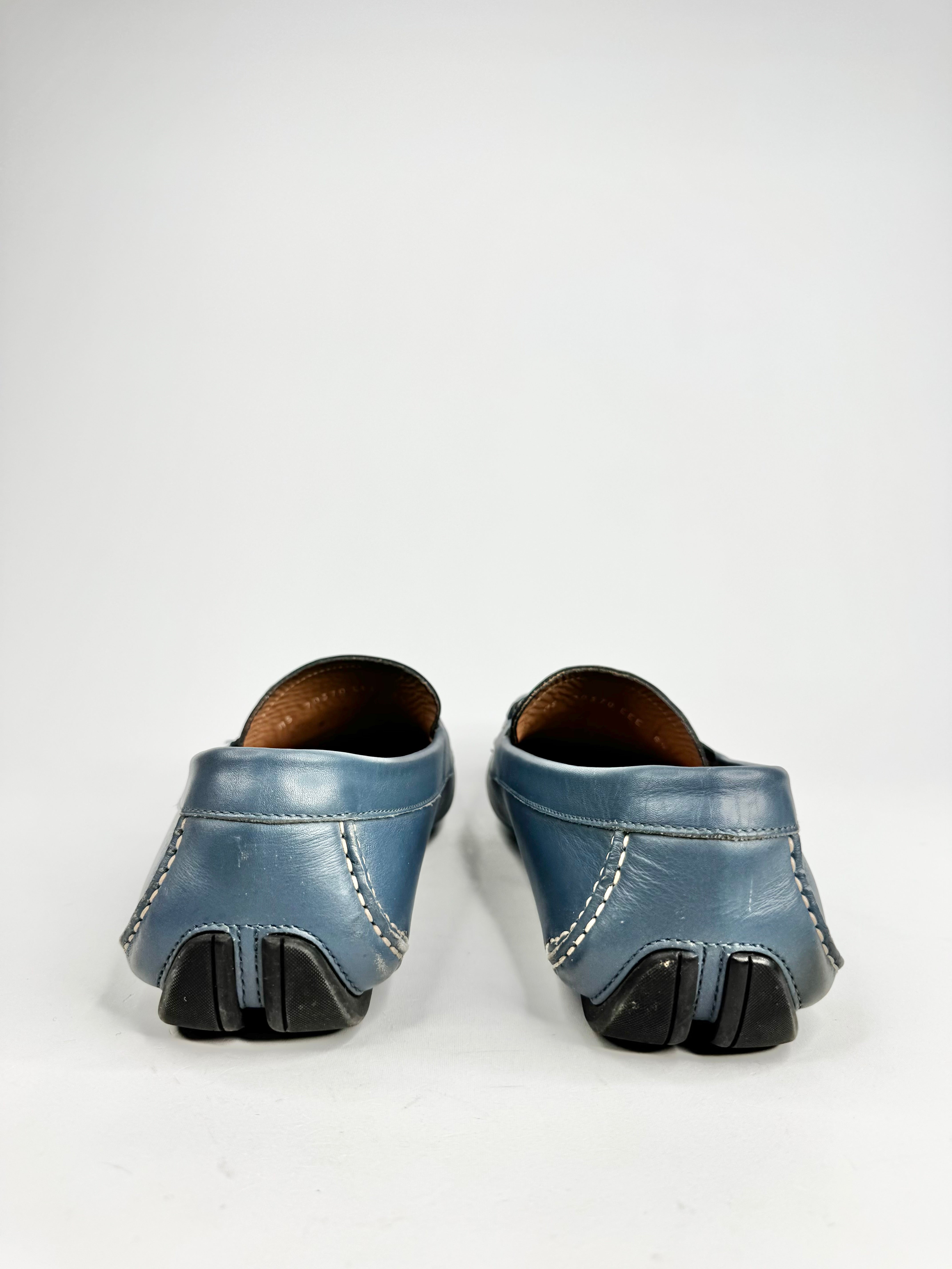Salvatore Ferragamo Blue Horsebit Loafers - EU 8.5