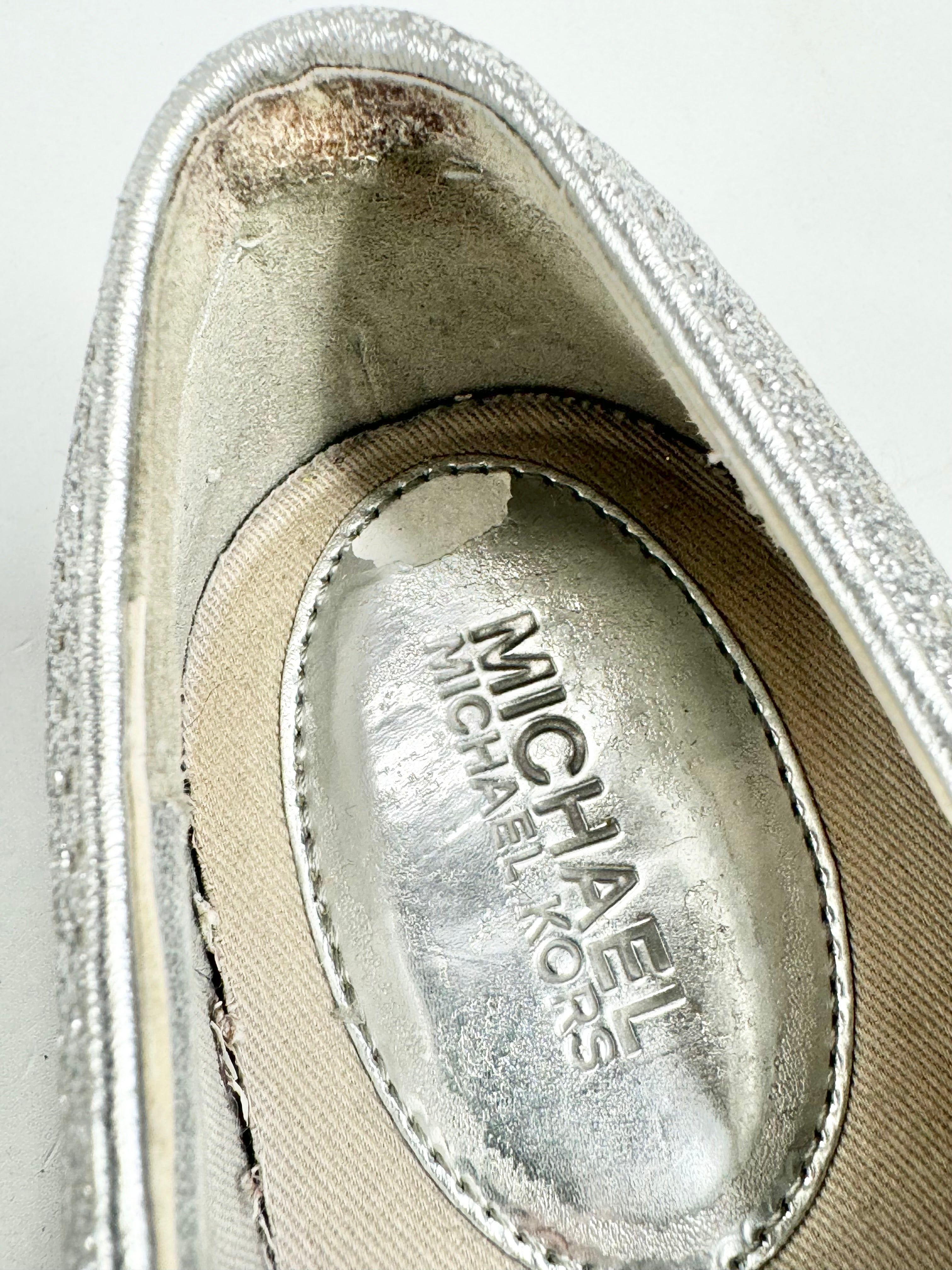 Michael by Michael Kors Silver Slip Ons - EU37